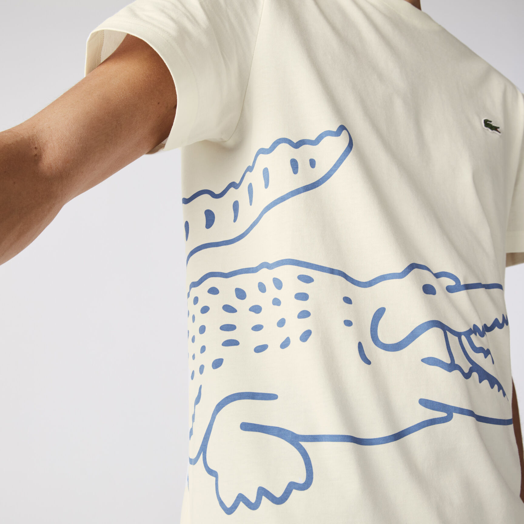 Men&rsquo;s Crew Neck Crocodile Print Organic Cotton T-shirt