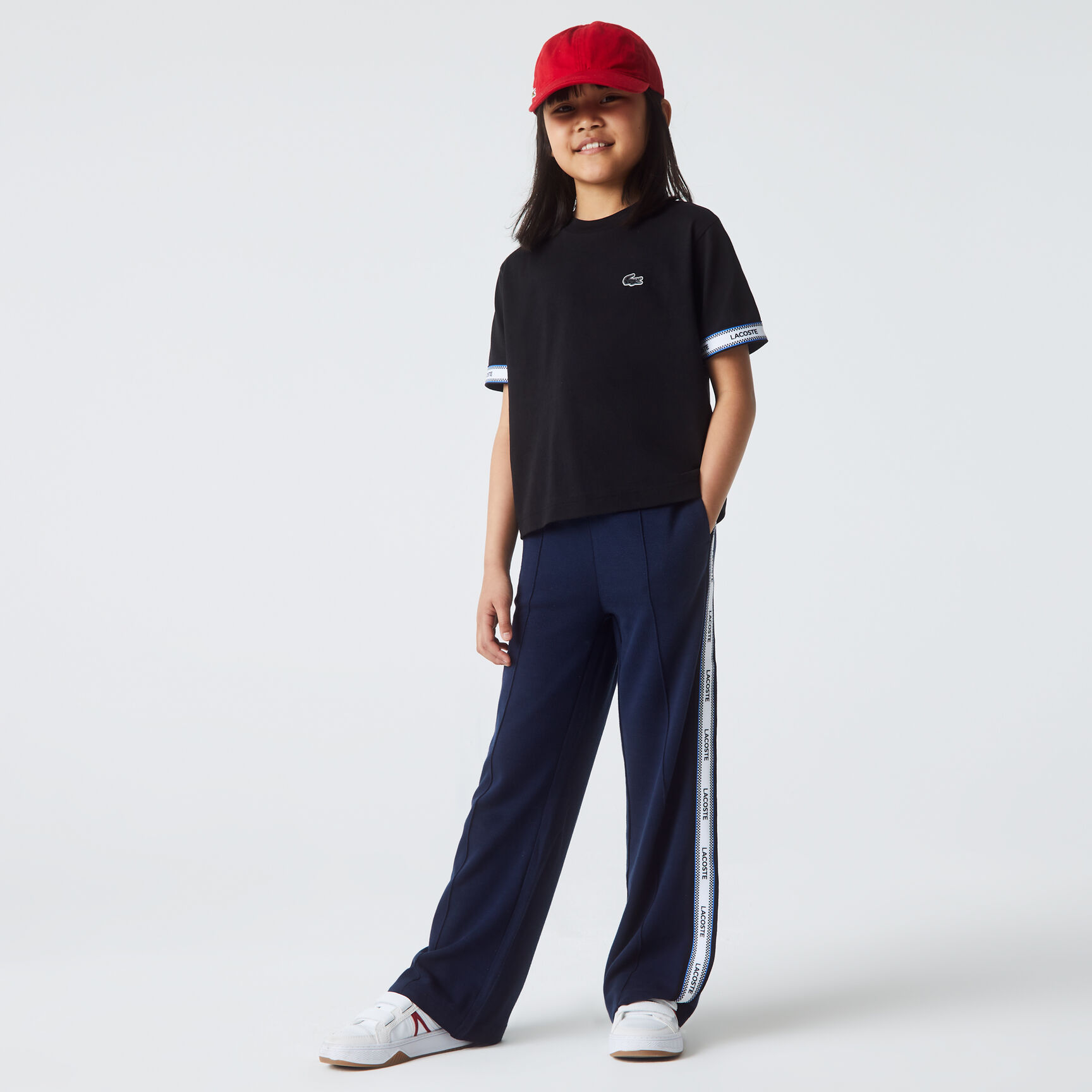 Girls' Lacoste Branded Short T-shirt Girls' Lacoste Branded Short T-shirt