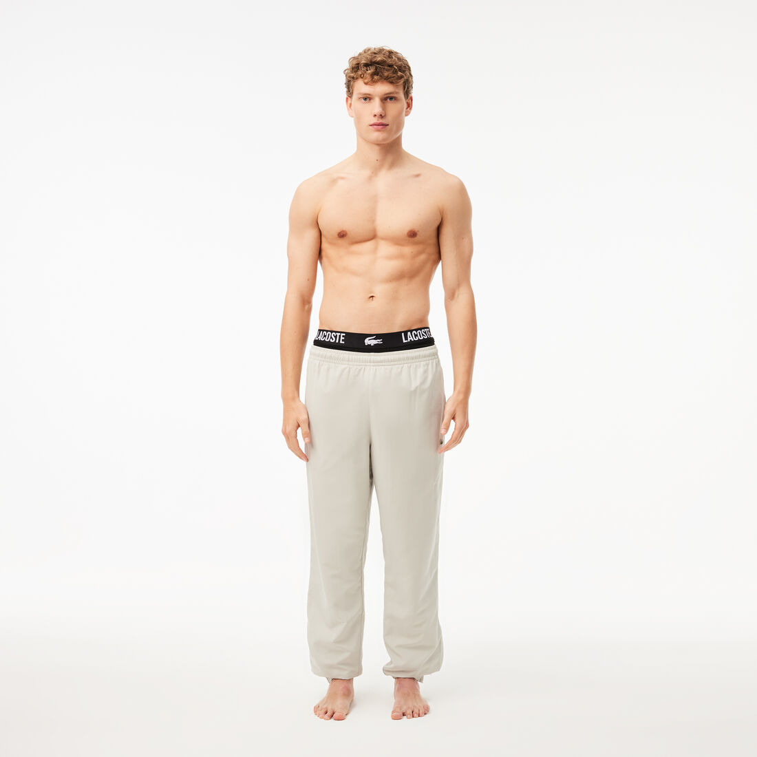 طقم بوكسر لاكوست جيرسيه بشعار الماركة للرجال، 3 قطع طقم بوكسر لاكوست جيرسيه بشعار الماركة للرجال، 3 قطع