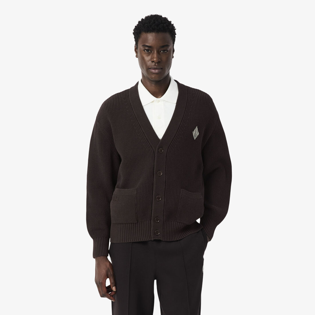 كارديجان قطني مضلع بقصة مريحة