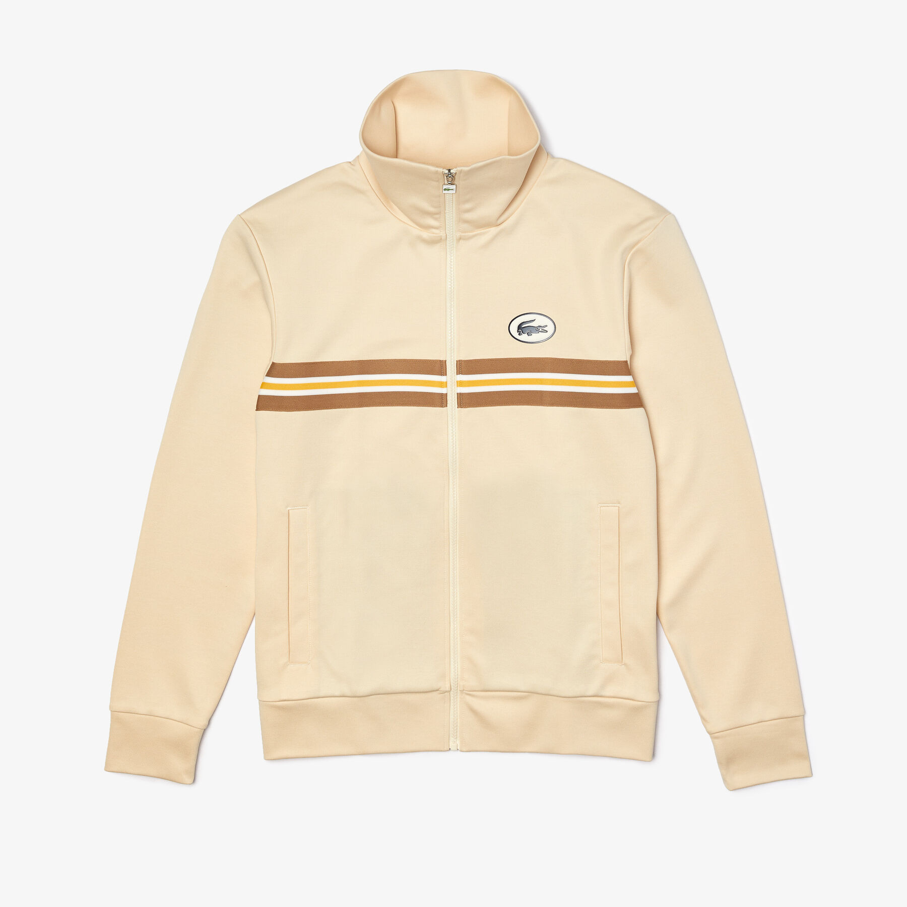 Men’s Heritage Striped Band And Badge Zip Sweatshirt lacoste men s heritage striped band and badge zip sweatshirt
