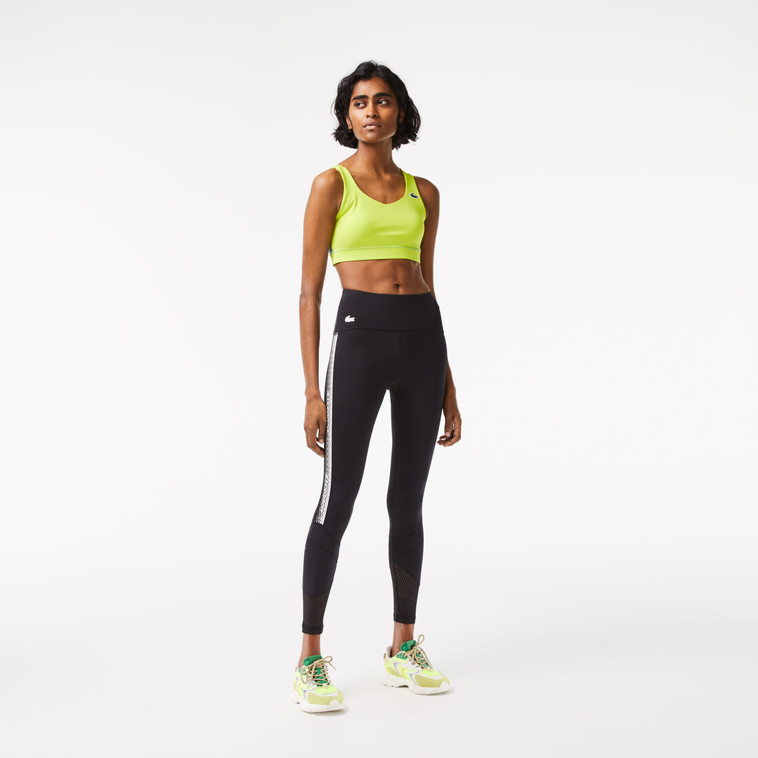 لغينغز مخطط بشعار الماركة للنساء مجموعة Lacoste Sport