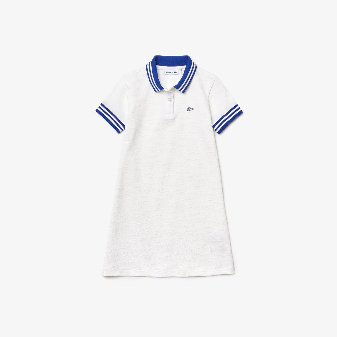 Girls' English Embroidery Piqué Polo Dress