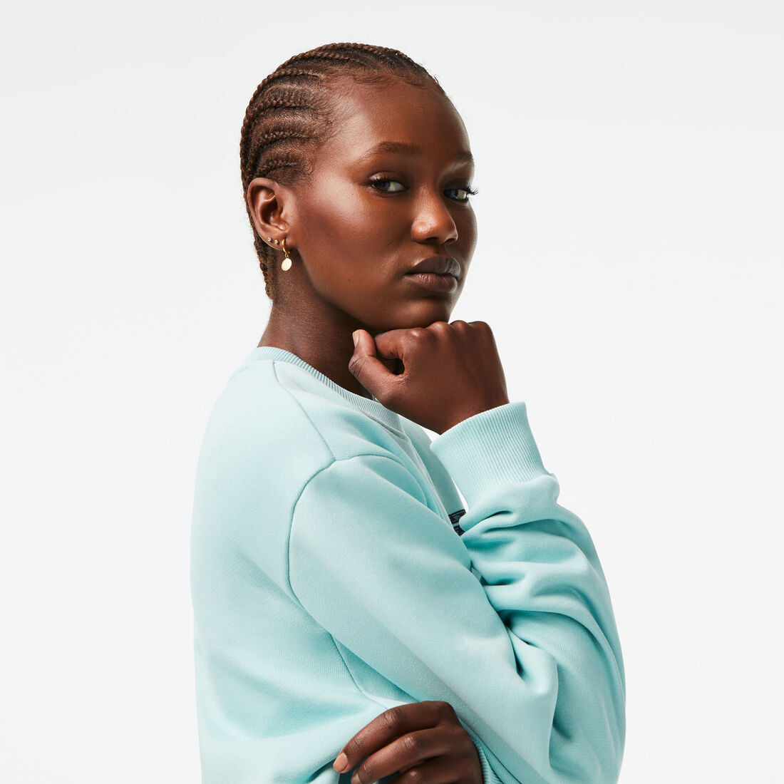 Women’s Lacoste Unbrushed Fleece Printed Sweatshirt Women’s Lacoste Unbrushed Fleece Printed Sweatshirt