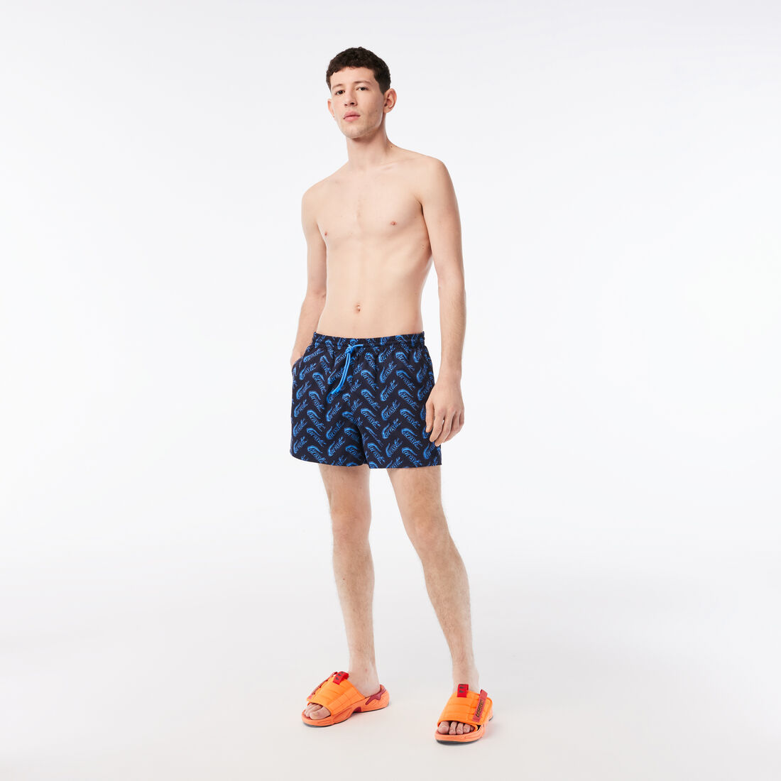 Men’s Lacoste Recycled Polyester Print Swim Trunks