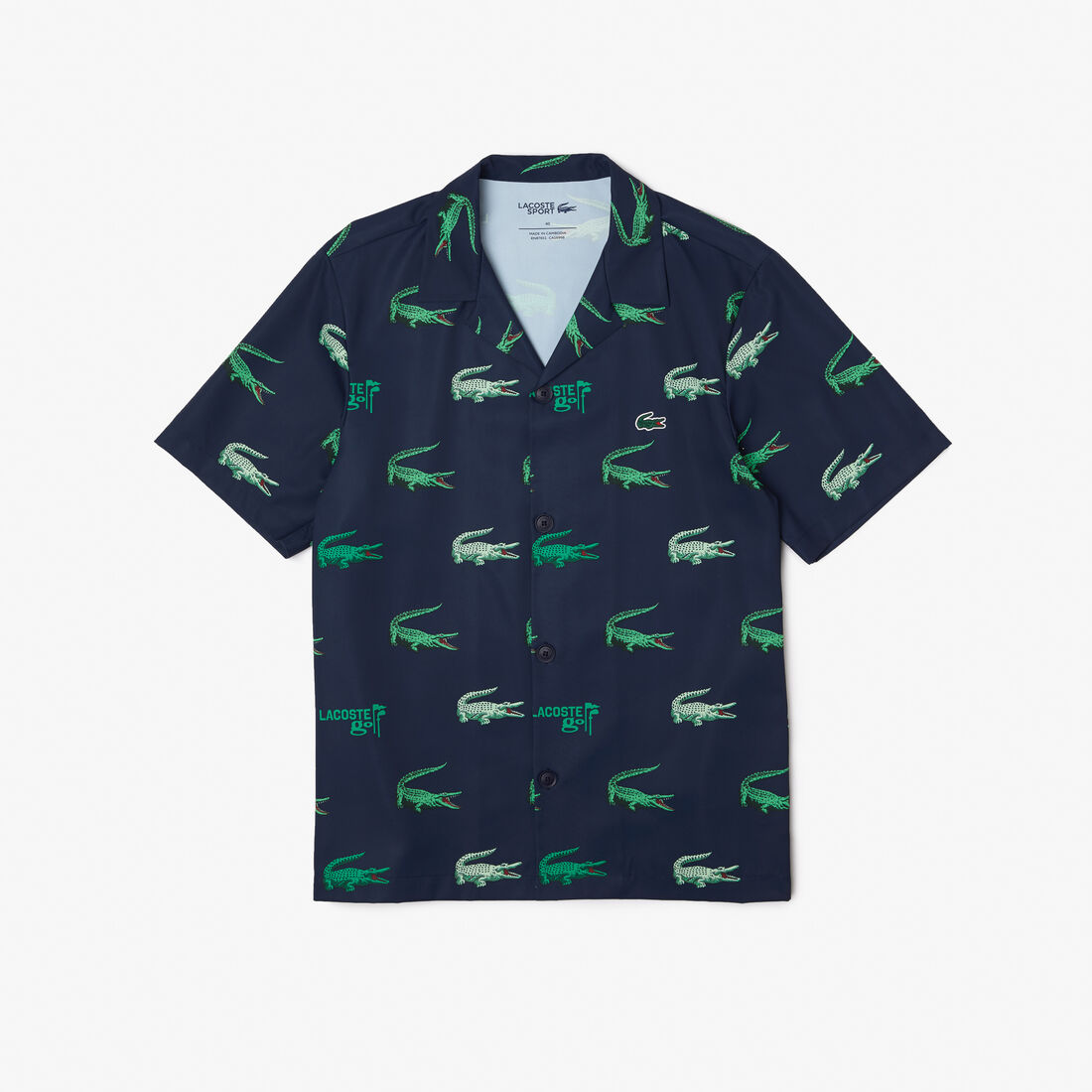 Men's Lacoste Golf Printed Short-Sleeved Shirt Men's Lacoste Golf Printed Short-Sleeved Shirt