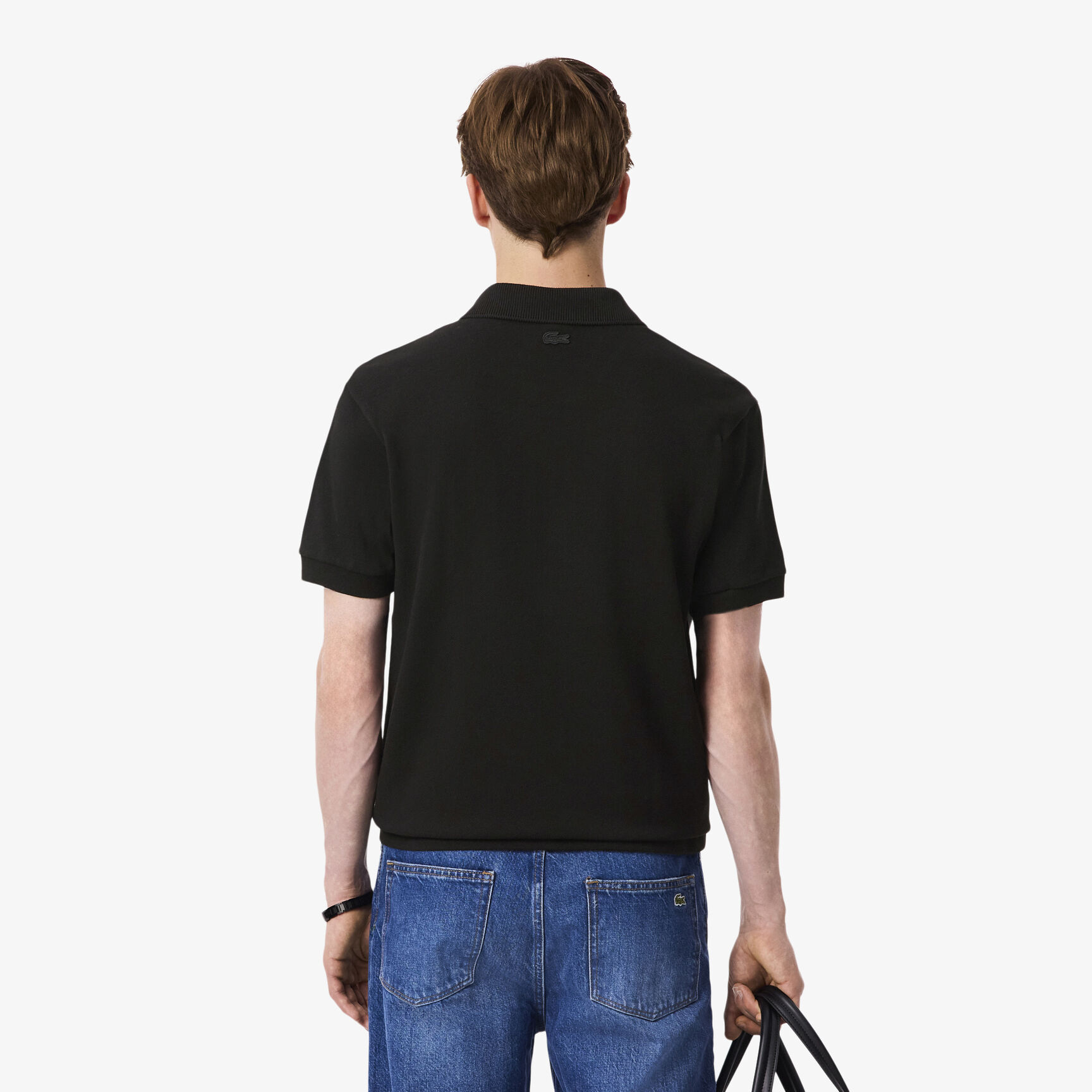 Classic Fit Diamante Crocodile Pique Polo Shirt