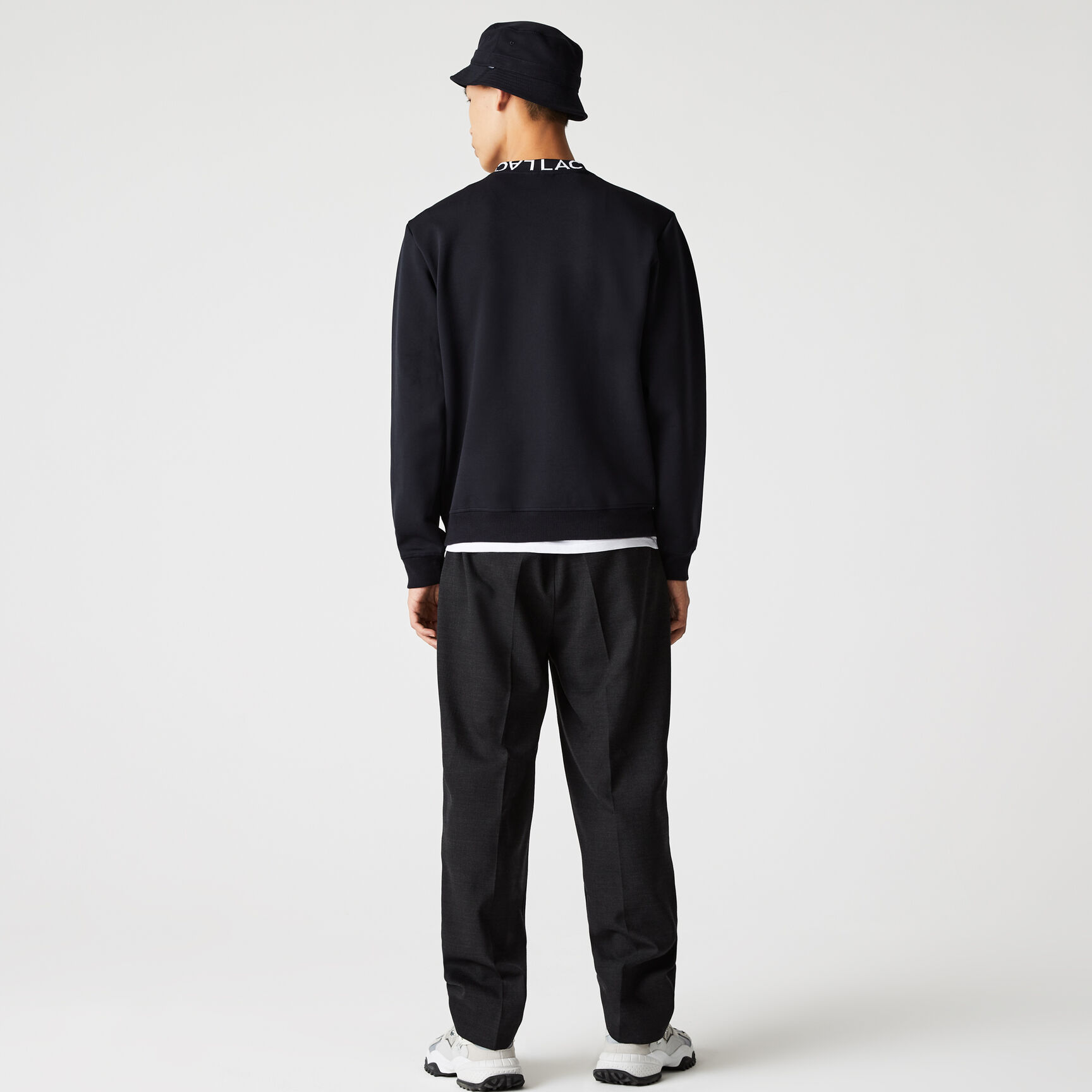 سويت شيرت رجالي Lacoste من مزيج القطن برقبة مستديرة