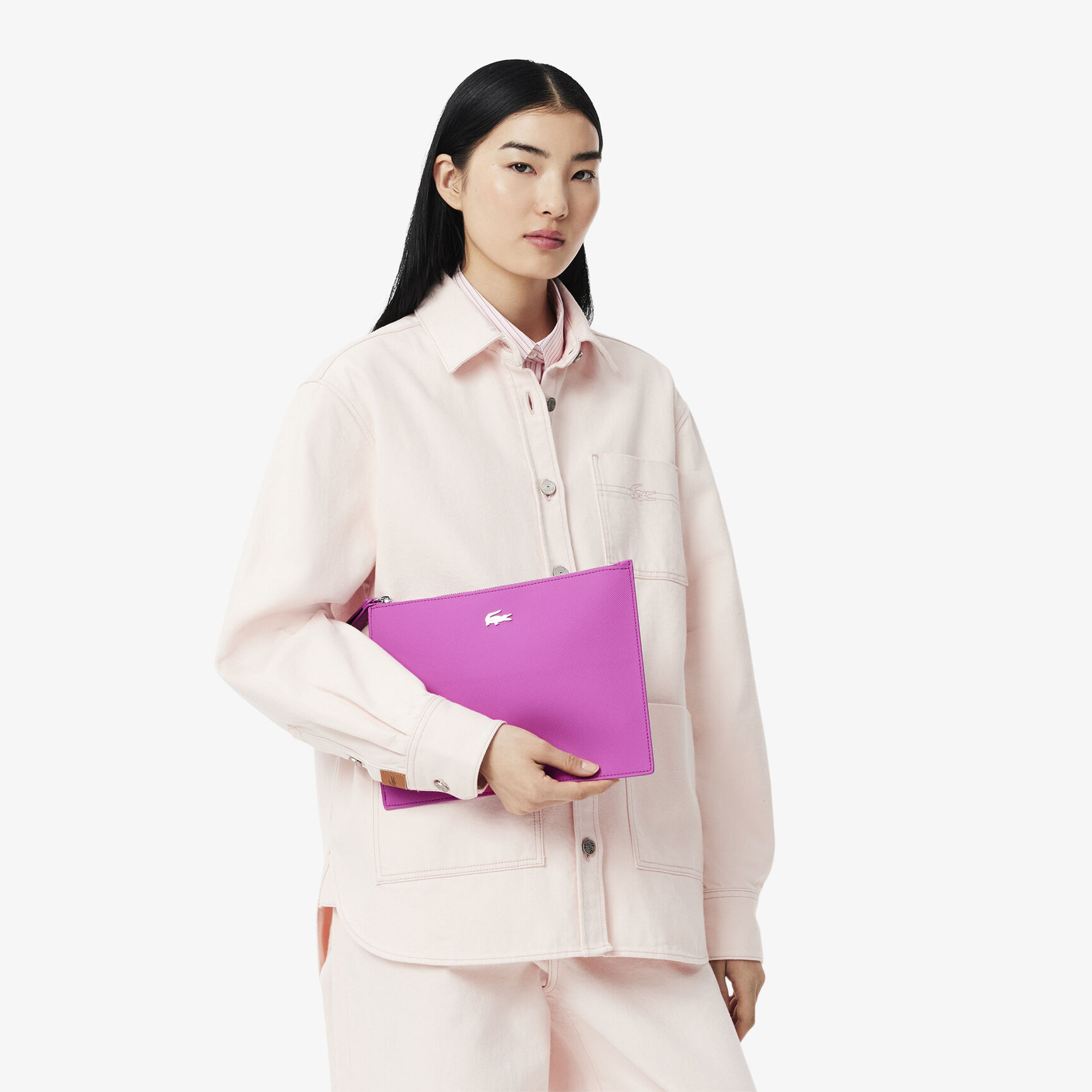 حقيبة آنا من قماش بيكيه المطلي