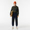 women s lacoste zip trucker neck color block sweater