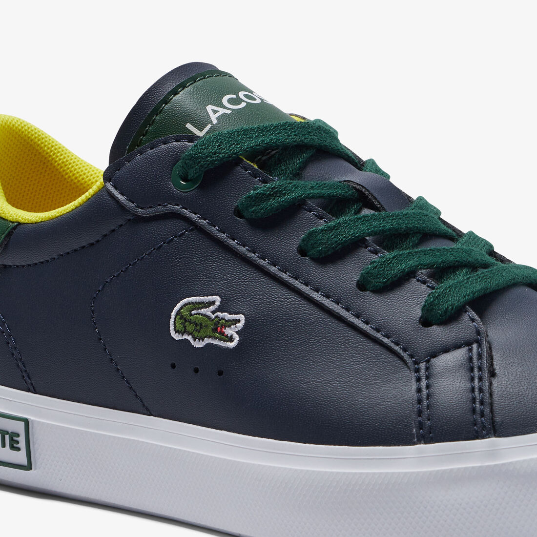 Children's Lacoste Powercourt Synthetic Popped Heel Sneakers Children's Lacoste Powercourt Synthetic Popped Heel Sneakers