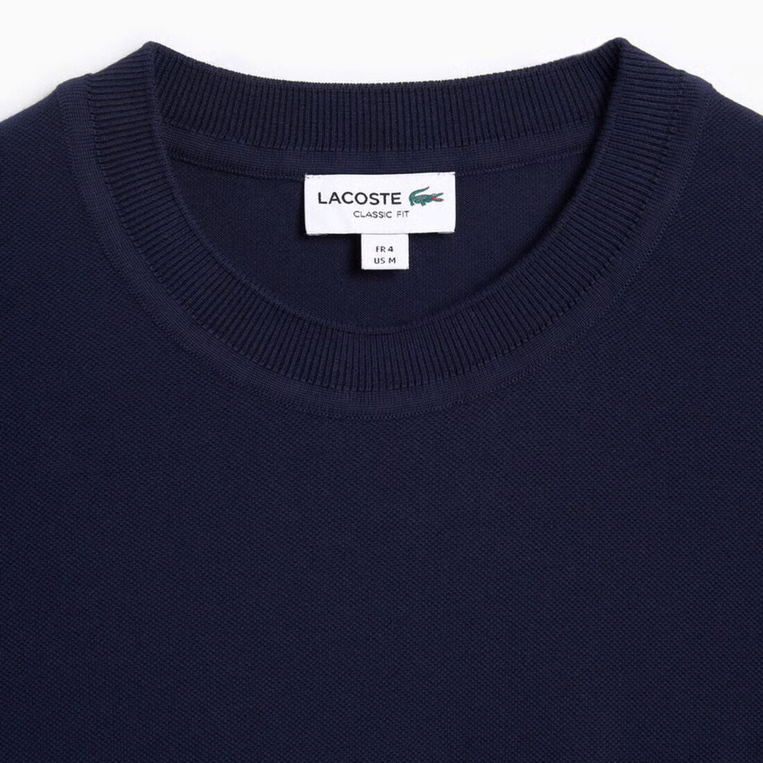 Ribbed Neck Petit Pique T-shirt Ribbed Neck Petit Pique T-shirt