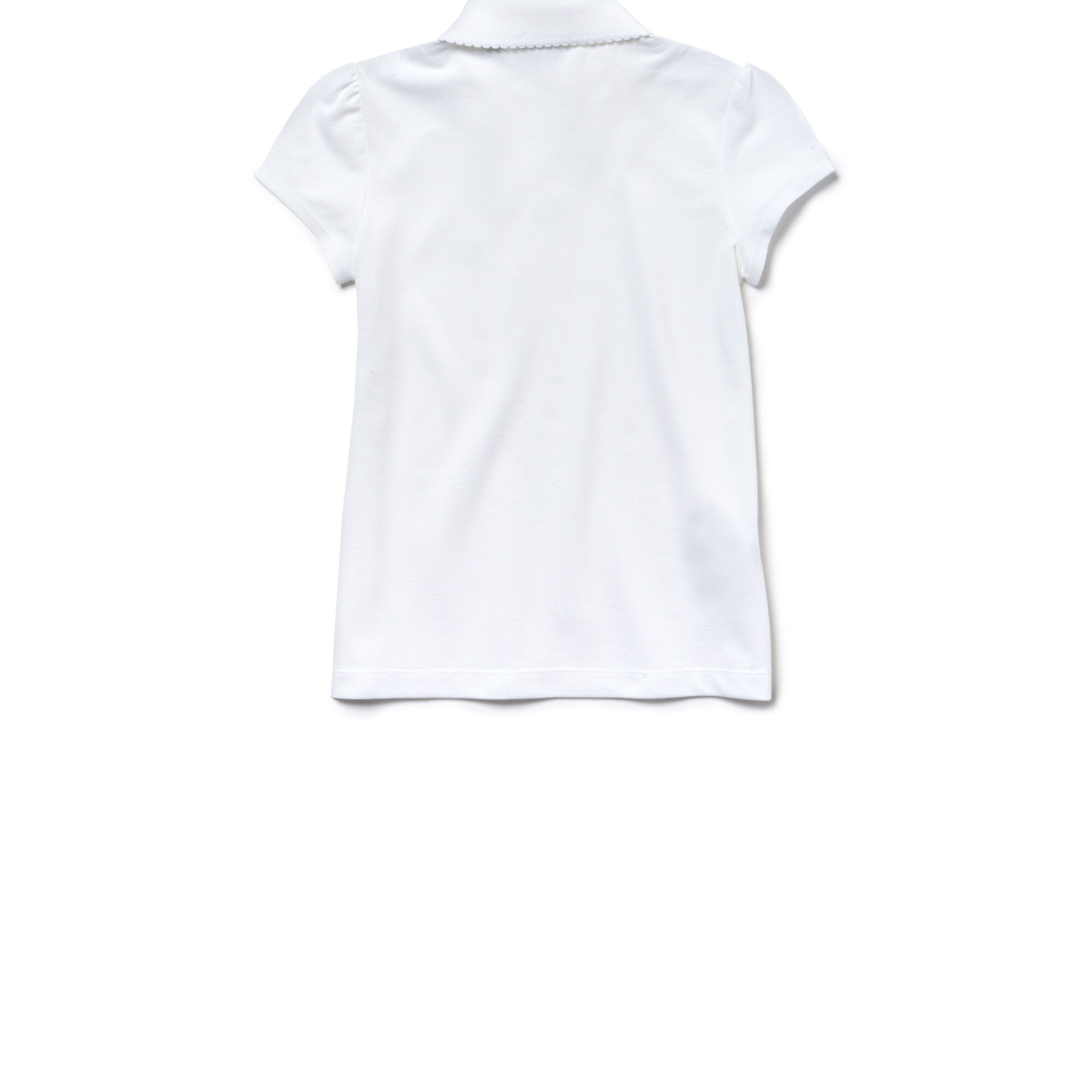 Girls' Lacoste Scalloped Collar Mini Piqué Polo Shirt Girls' Lacoste Scalloped Collar Mini Piqué Polo Shirt