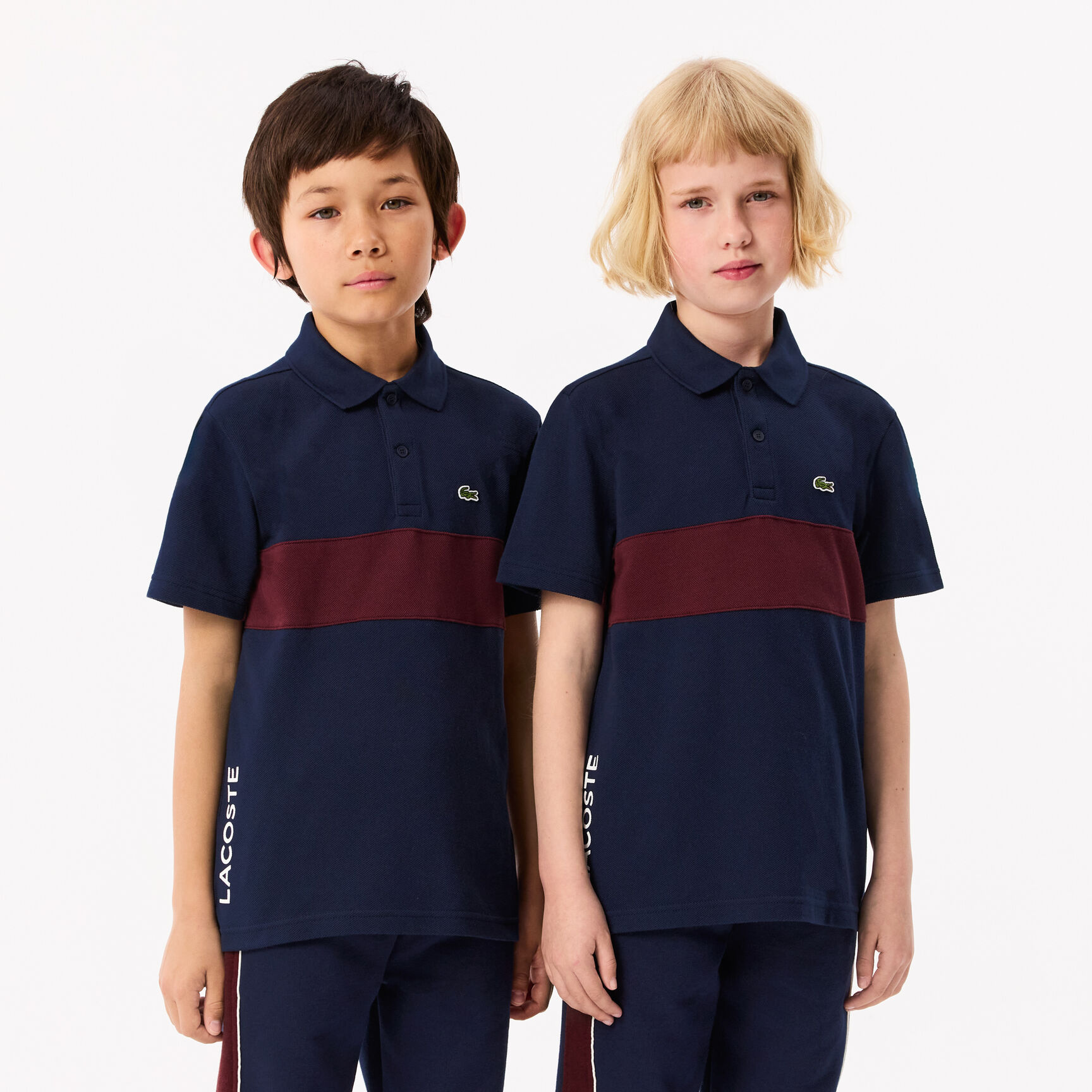 Contrast Stripe and Branding Polo Shirt