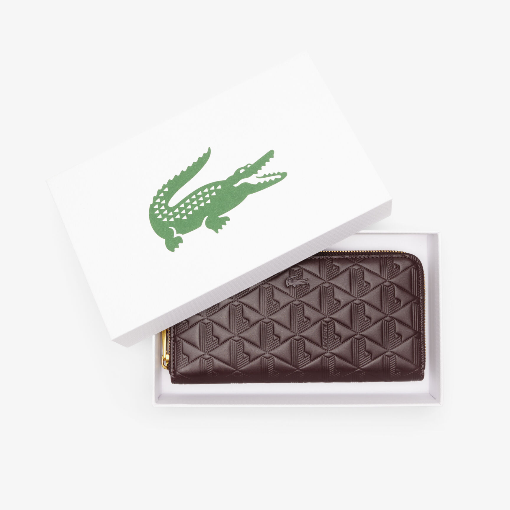 Maheki Zipped Embossed Leather Billfold Maheki Zipped Embossed Leather Billfold