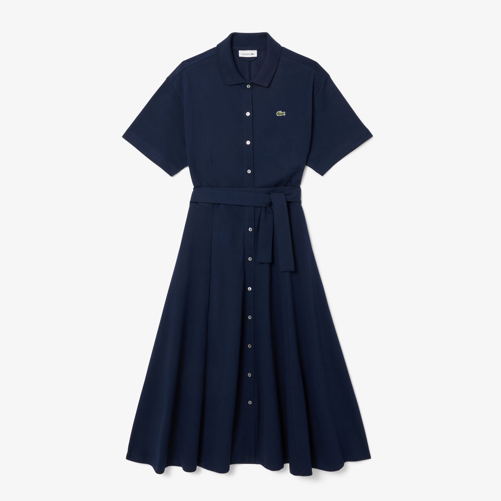 Flared Mini-Pique Polo Dress Flared Mini-Pique Polo Dress