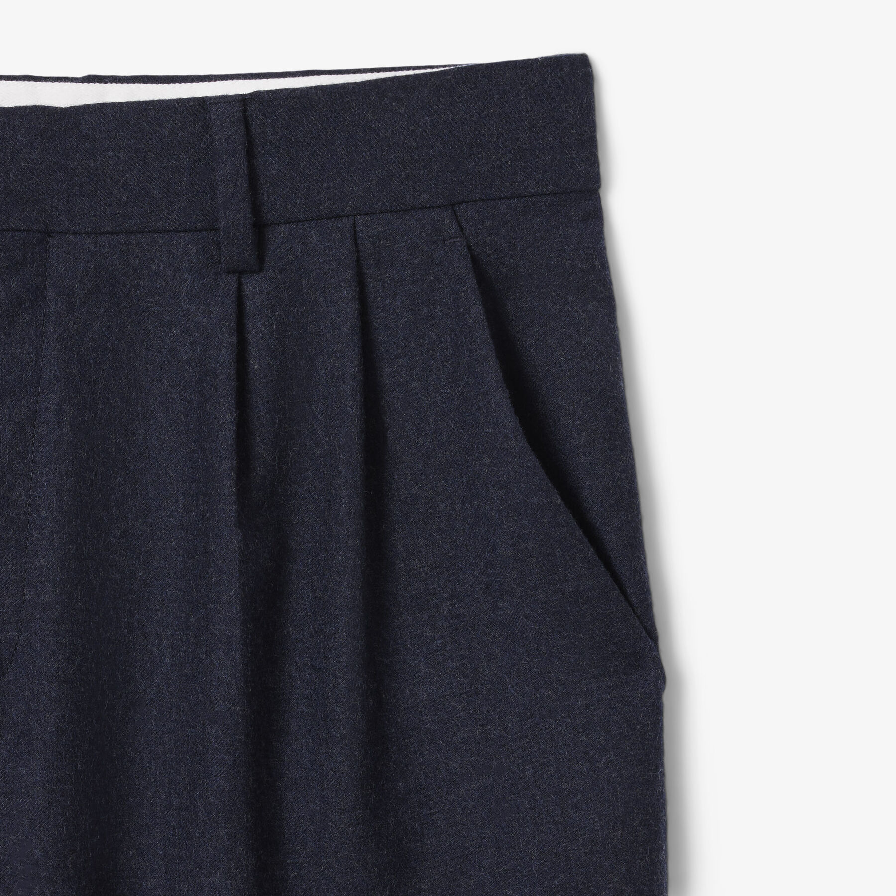 lacoste straight fit felted wool pants