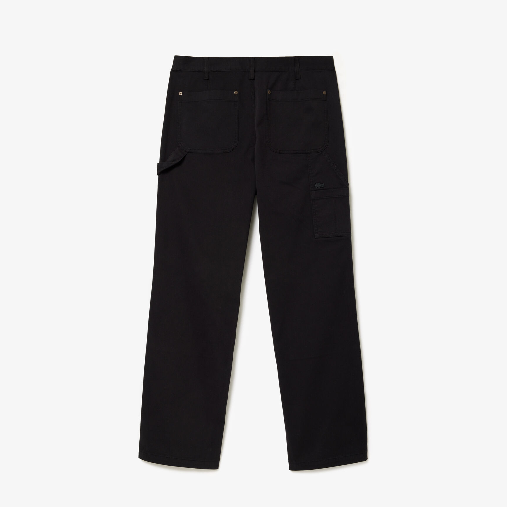 Straight Fit Cotton Twill Cargo Pants