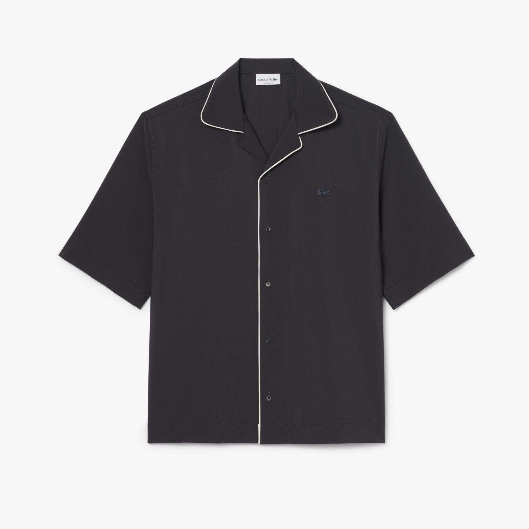 Relaxed Fit Short Sleeved Wool Shirt