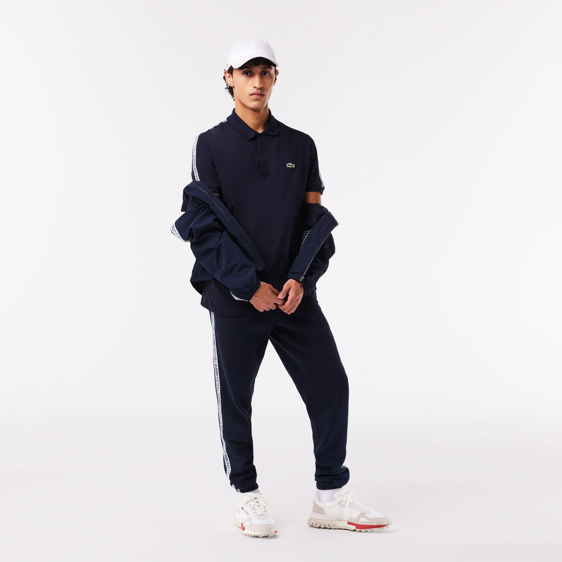 Regular Fit Logo Stripe Stretch Cotton Polo Shirt Regular Fit Logo Stripe Stretch Cotton Polo Shirt