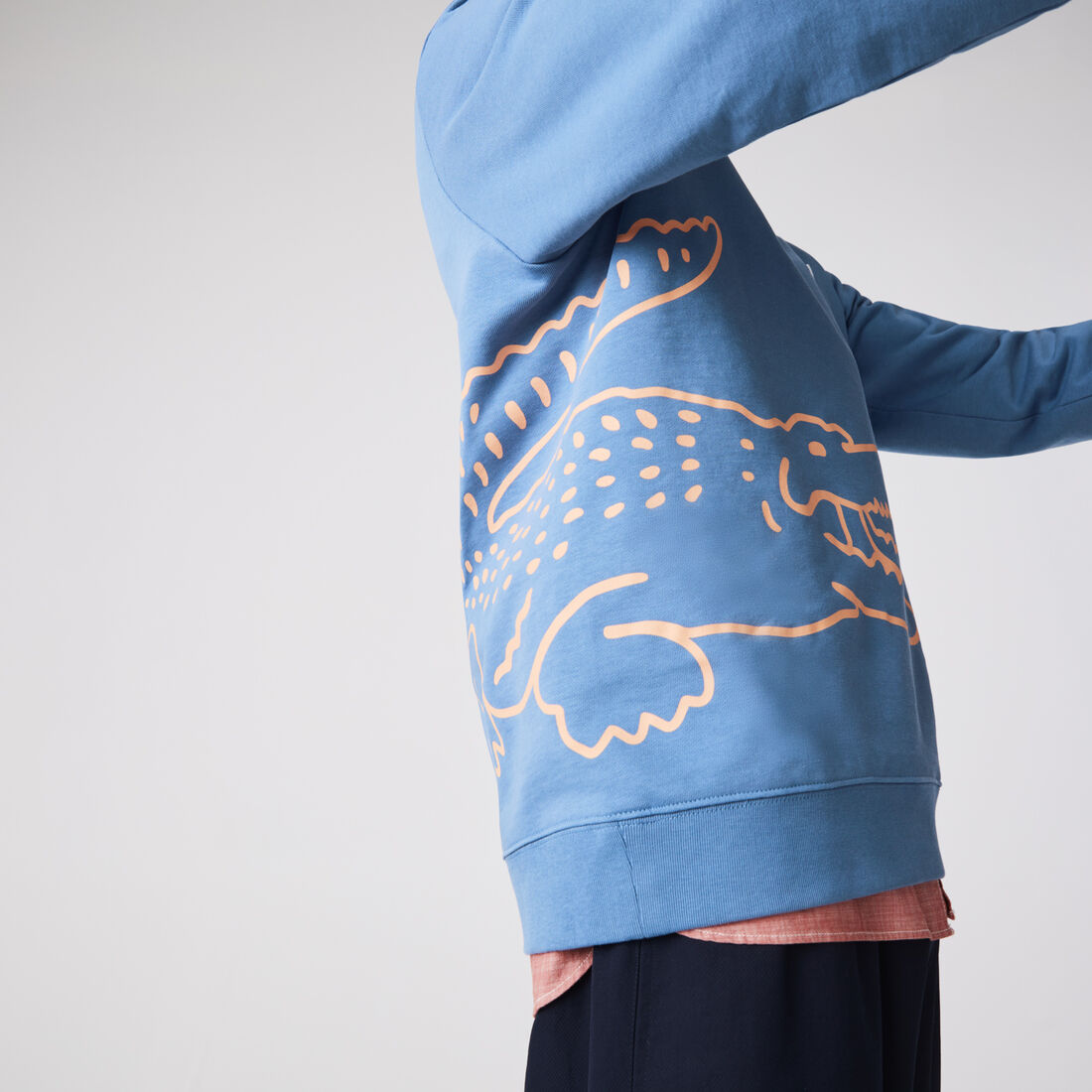 سويت شيرت للرجال من القطن الصوفي العضوي مع طباعة التمساح سويت شيرت للرجال من القطن الصوفي العضوي مع طباعة التمساح