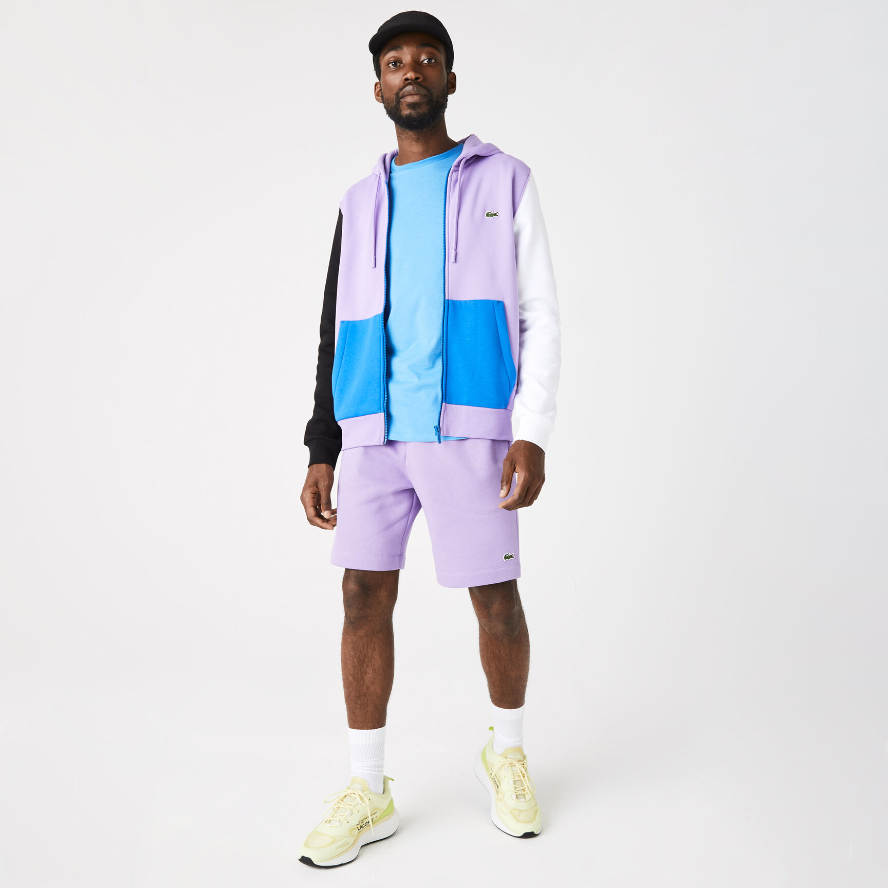 Men's Lacoste Classic Fit Color-block Hooded Zip Sweatshirt