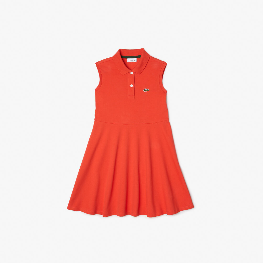 Girls' Lacoste Fit and Flare Stretch Pique Polo Dress Girls' Lacoste Fit and Flare Stretch Pique Polo Dress