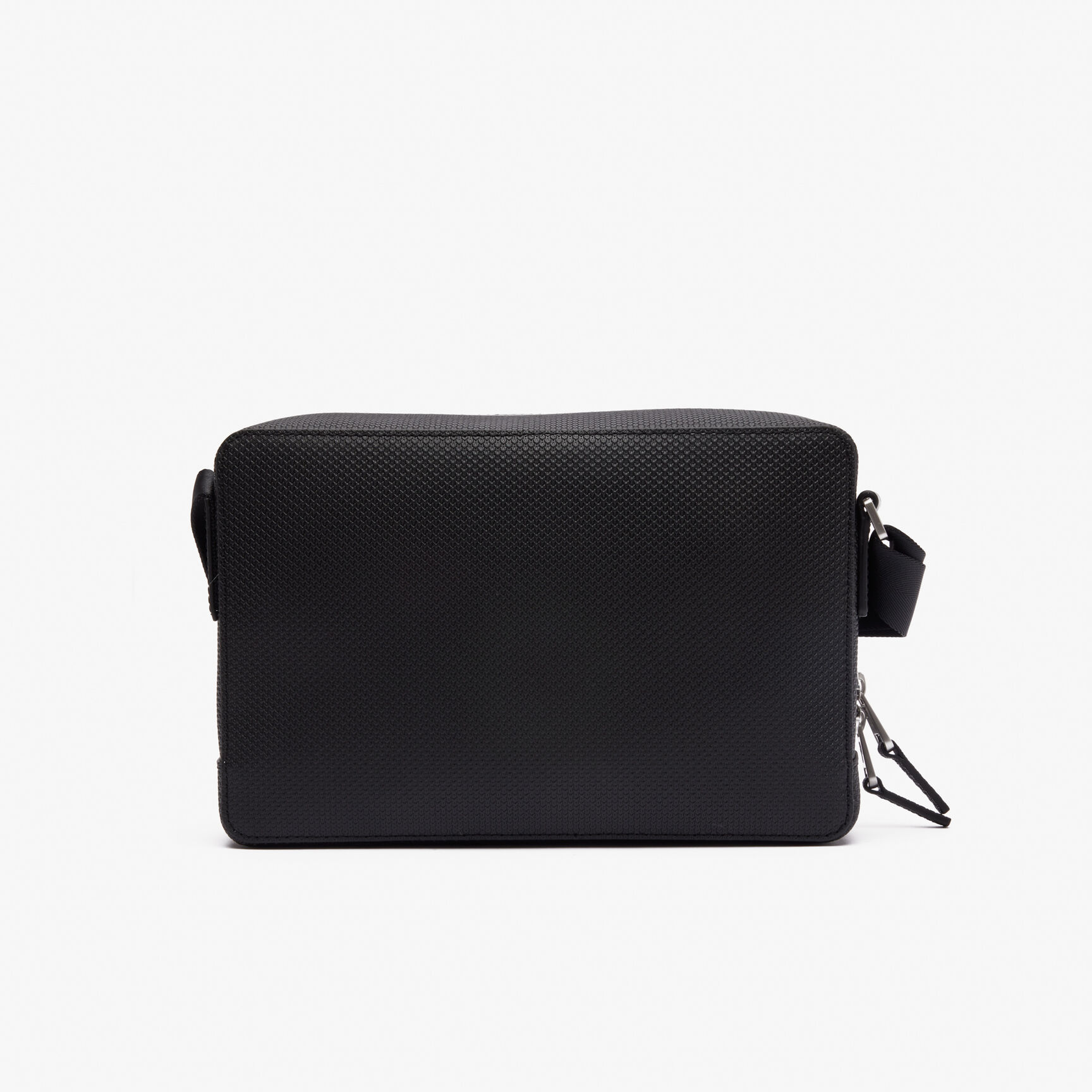 Unisex Chantaco Matte Stitched Leather Zippered Crossbody Bag