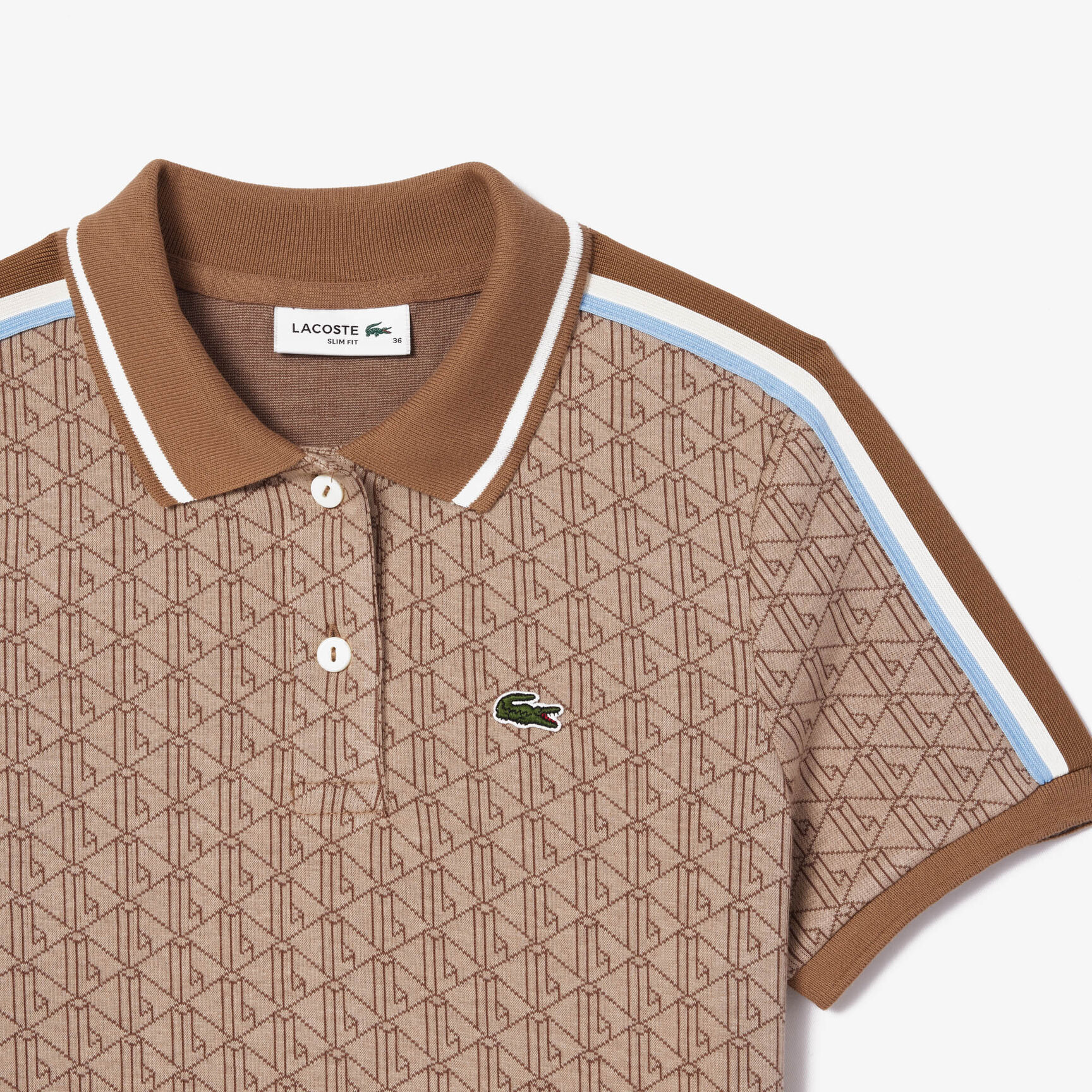 Slim Fit Lacoste Monogram Jacquard Polo Shirt Slim Fit Lacoste Monogram Jacquard Polo Shirt