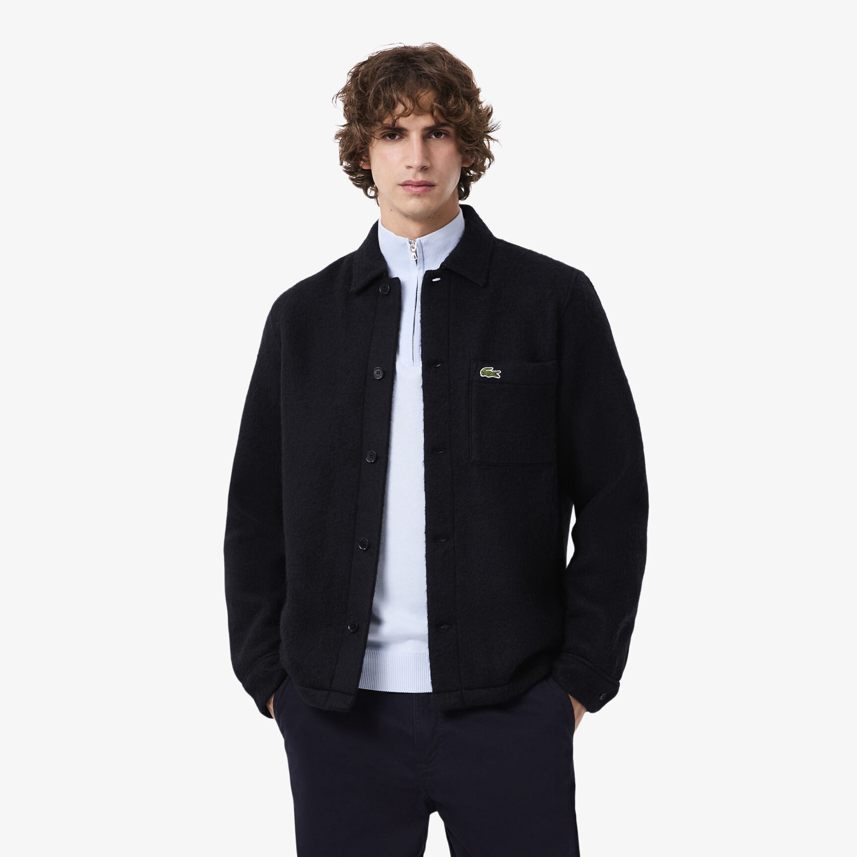 Wool Blend Felt Overshirt Wool Blend Felt Overshirt