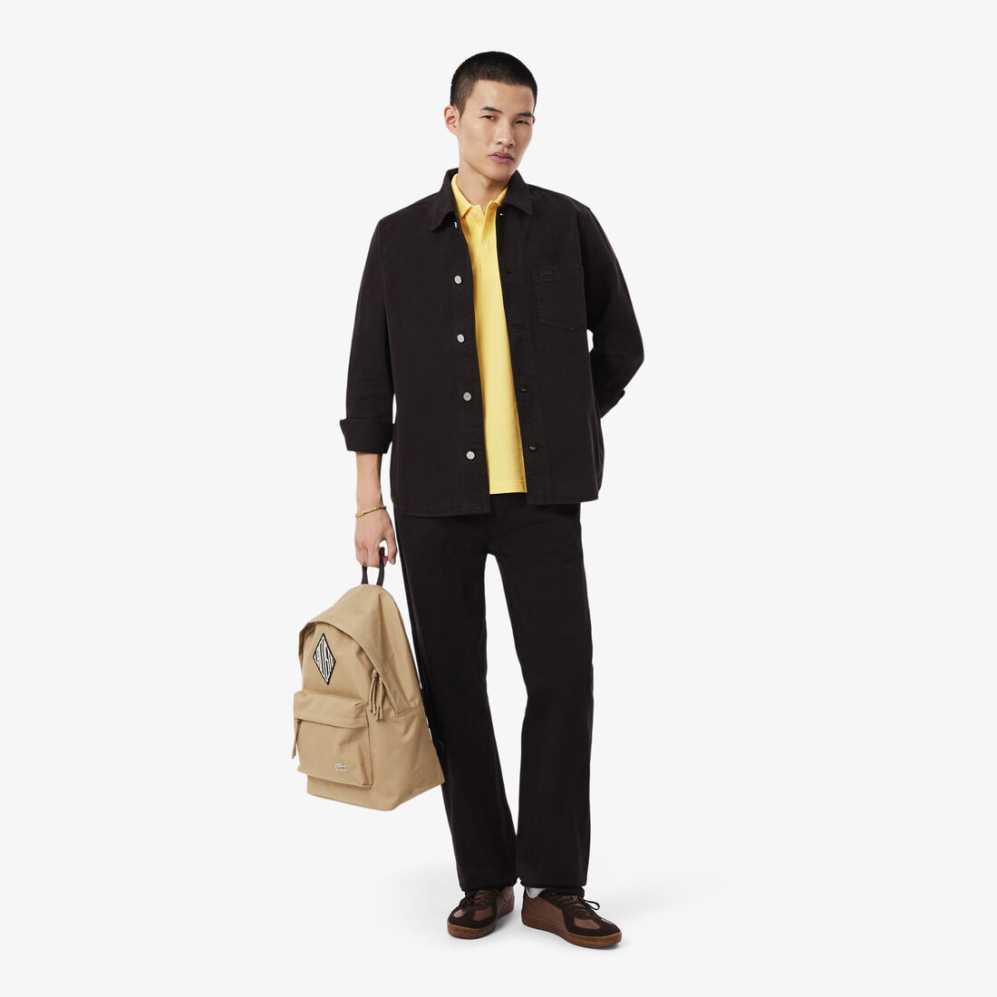 Classic Fit Badge Accent Pique Polo Shirt Classic Fit Badge Accent Pique Polo Shirt