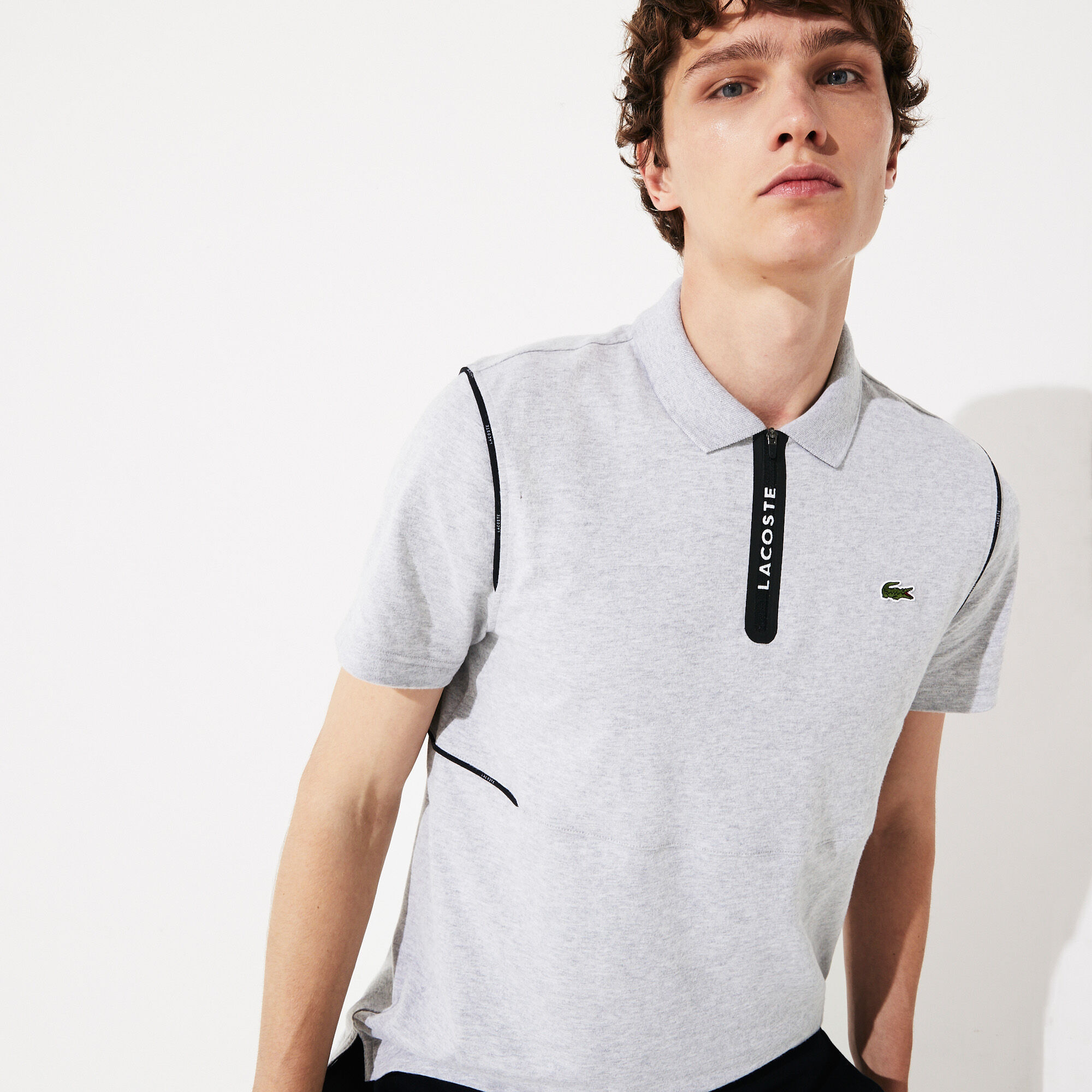 Lacoste best sale polo zip