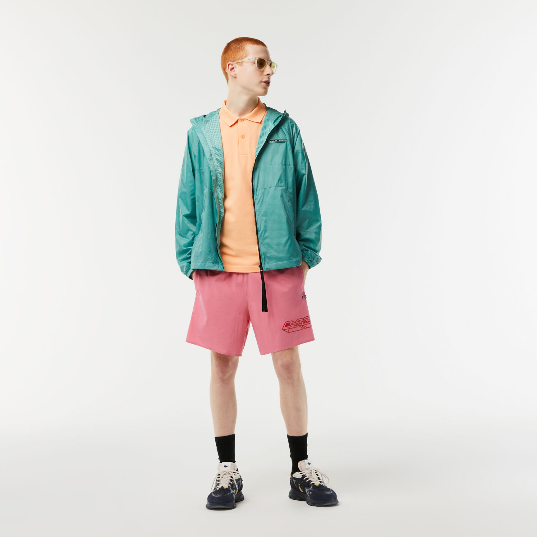 Men's Lacoste Branded Stretch Mini Piqu&eacute; Polo