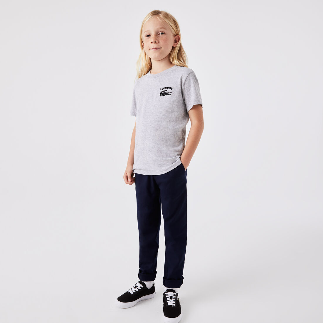 Boys' Lacoste Printed Cotton Jersey T-shirt Boys' Lacoste Printed Cotton Jersey T-shirt