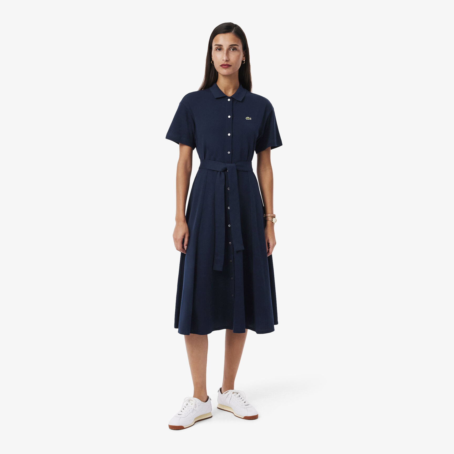Flared Petit Pique Polo Dress Flared Petit Pique Polo Dress