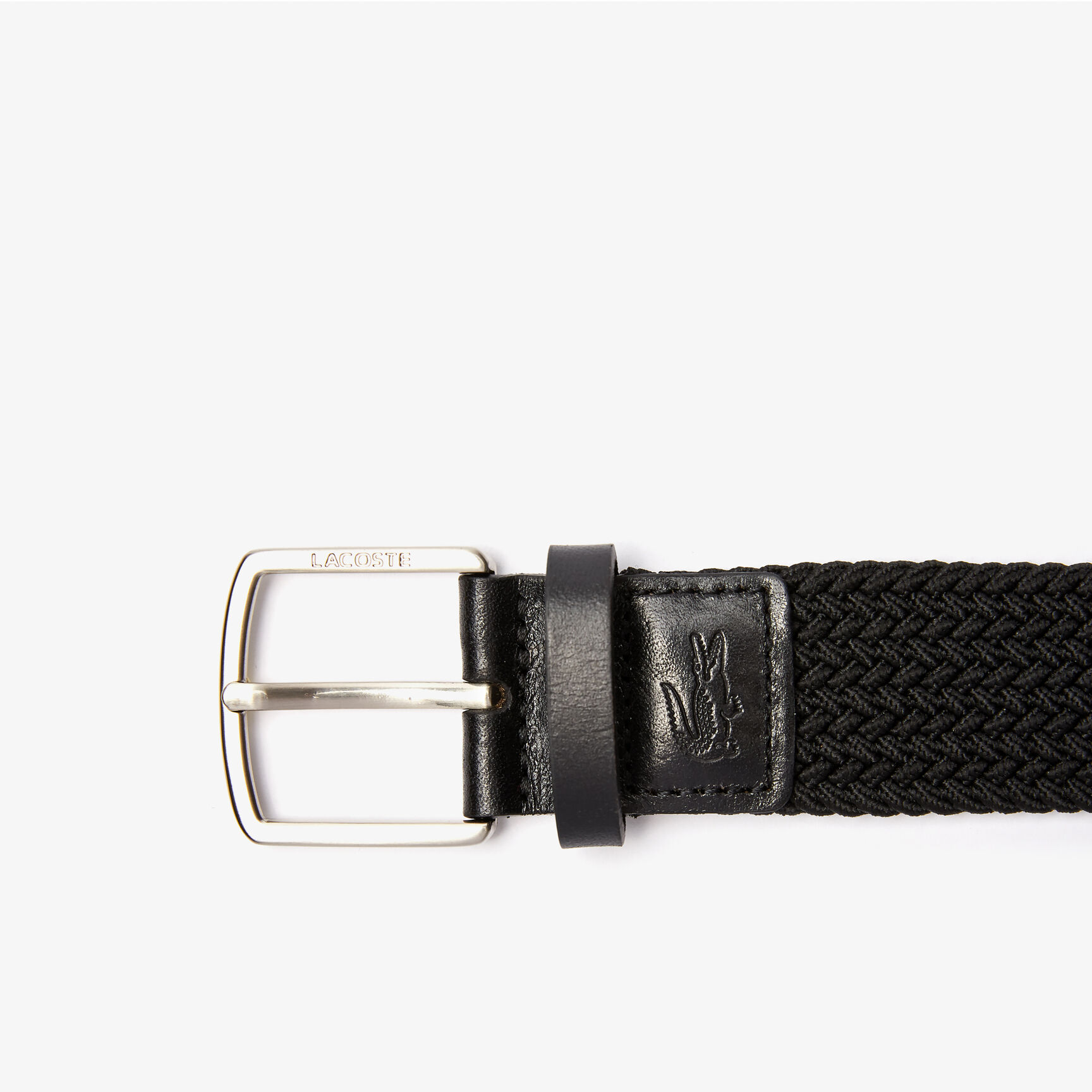 Men's Lacoste Engraved Buckle Stretch Knitted Belt Men's Lacoste Engraved Buckle Stretch Knitted Belt