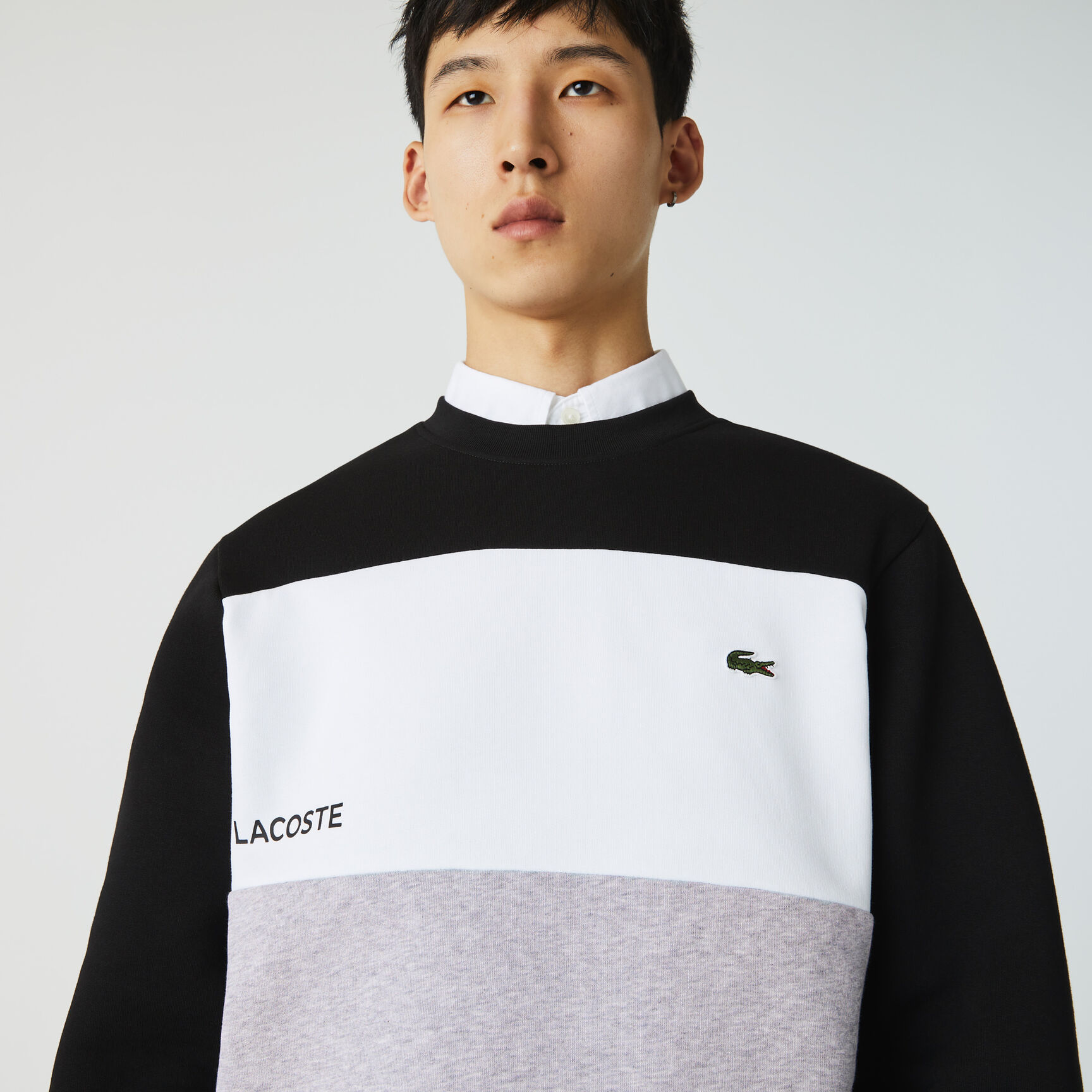 Men’s Lacoste Branded Color-Block Sweatshirt