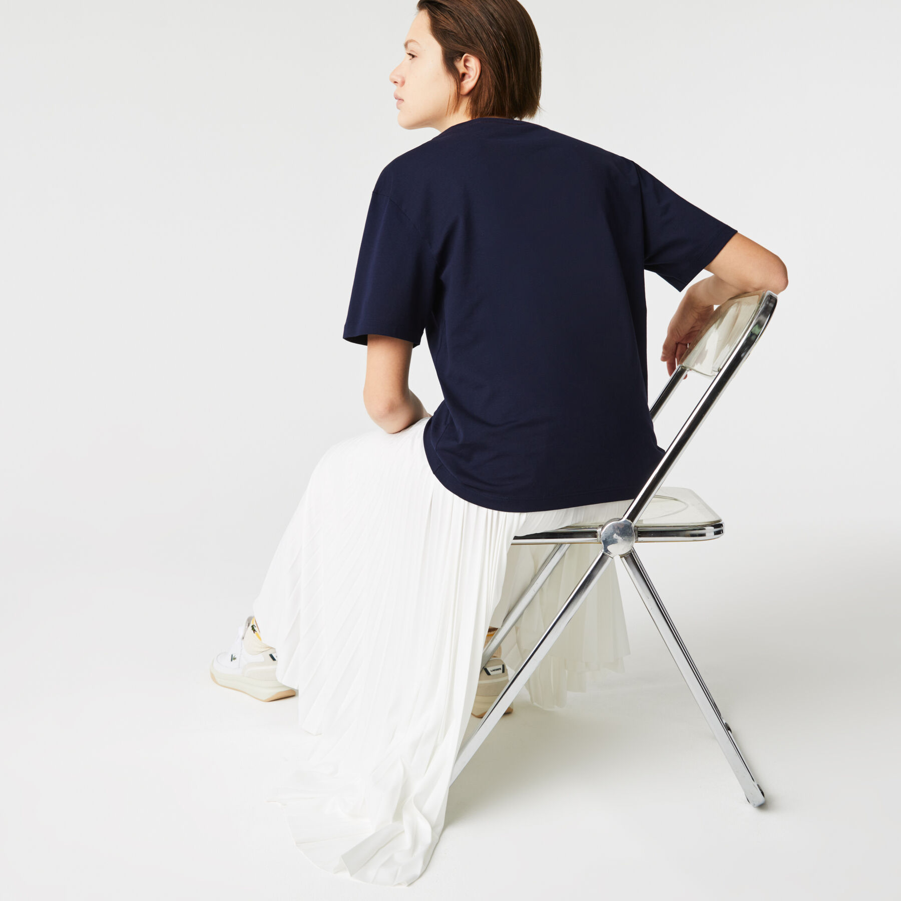 Women’s Made In France Embroidered Organic Cotton T-shirt lacoste women s made in france embroidered organic cotton t shirt