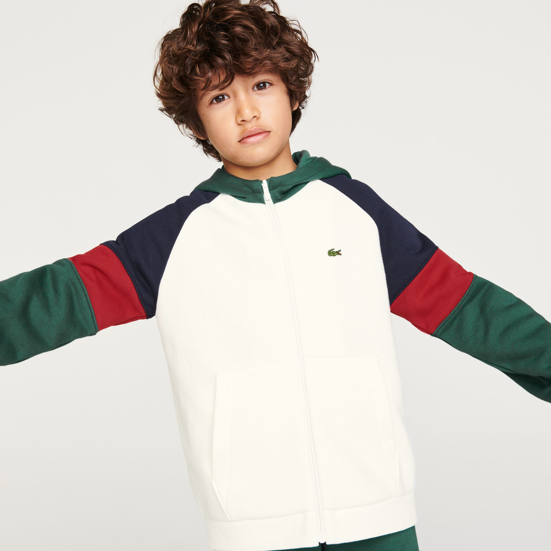 Boys’ Hooded Colorblock Fleece Zip Sweatshirt lacoste boys hooded colorblock fleece zip sweatshirt