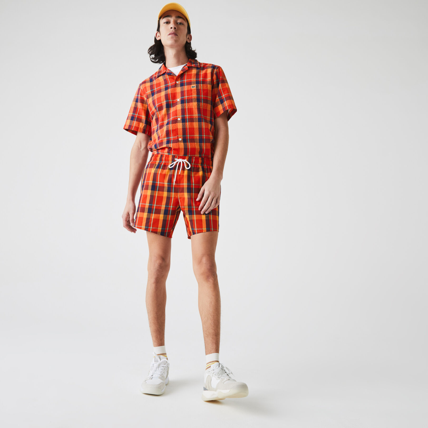 Men&rsquo;s Check Print Swimming Trunks