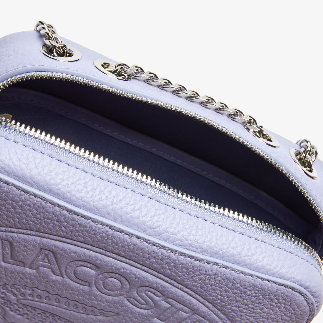 حقيبة كتف بسحاب من الجلد المحبب مجموعة Croco Crew للنساء حقيبة كتف بسحاب من الجلد المحبب مجموعة Croco Crew للنساء