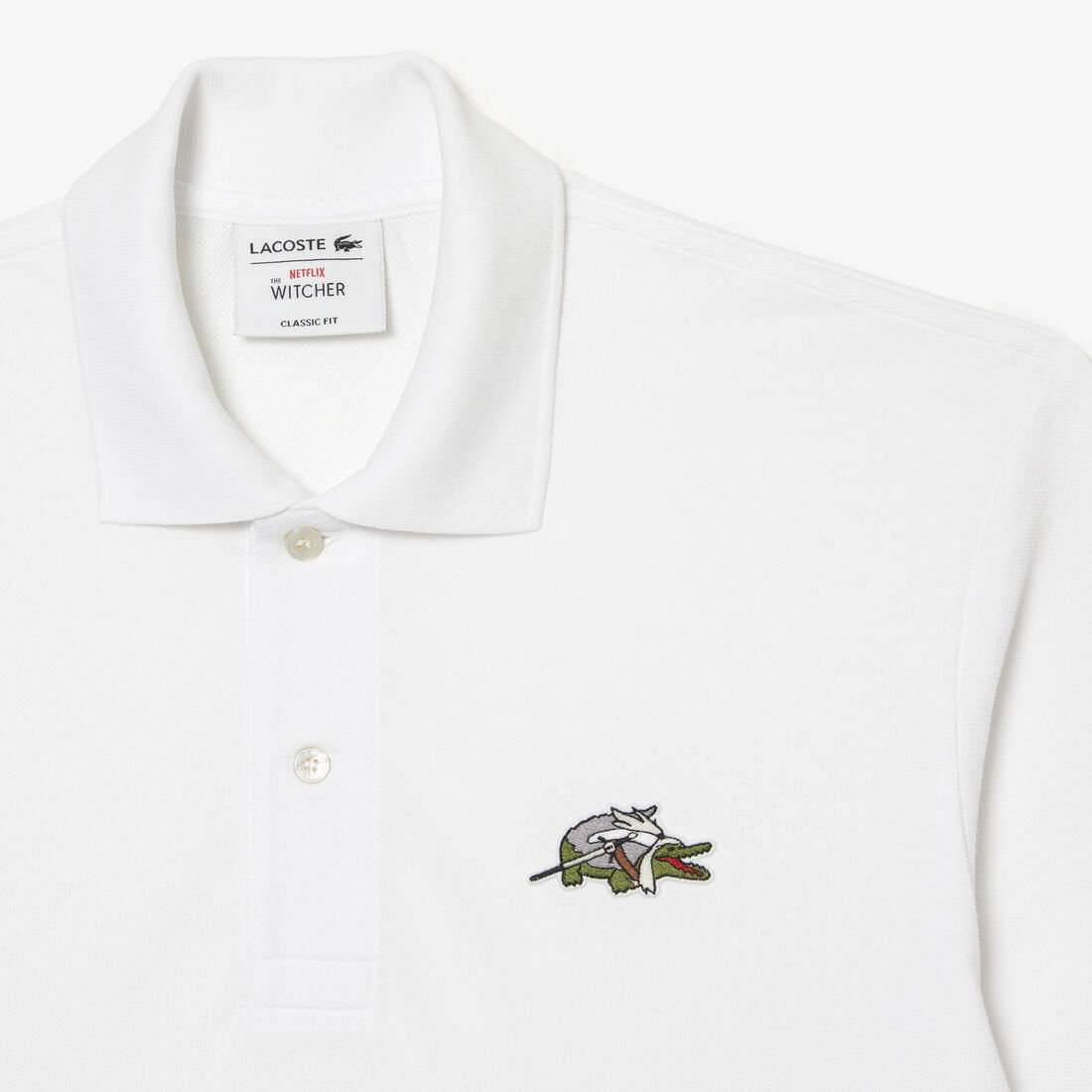 تيشيرت بولو قطن عضوي للرجال مجموعة Lacoste x Netflix تيشيرت بولو قطن عضوي للرجال مجموعة Lacoste x Netflix