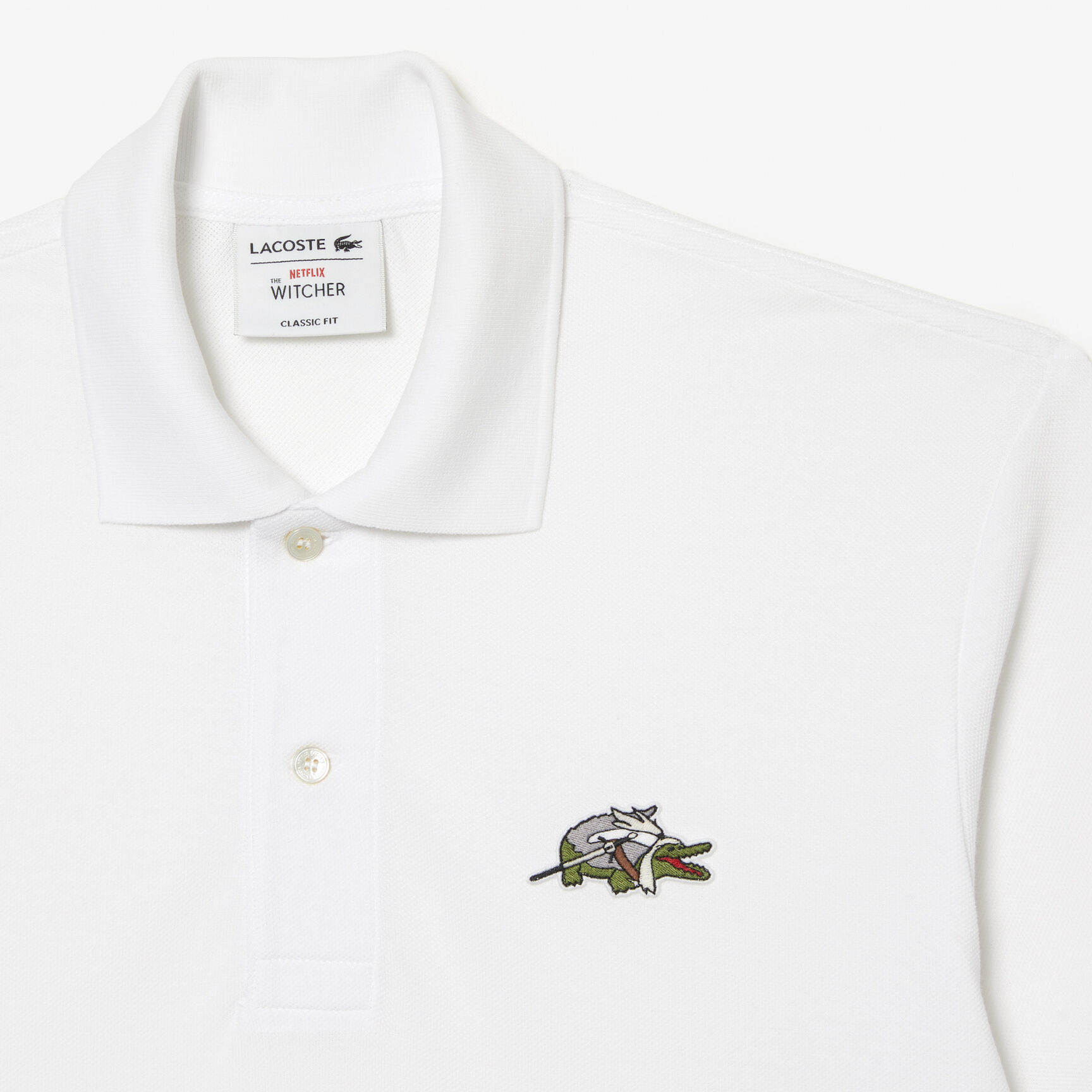 تيشيرت بولو قطن عضوي للرجال مجموعة Lacoste x Netflix تيشيرت بولو قطن عضوي للرجال مجموعة Lacoste x Netflix