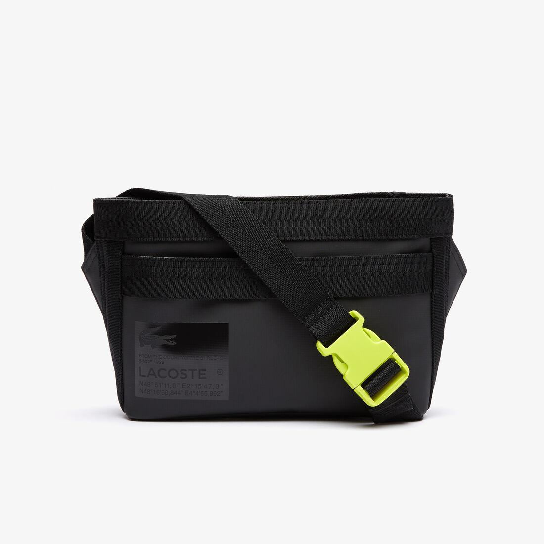 Men's Lacoste Signature Print Water-Repellent Reporter Bag Men's Lacoste Signature Print Water-Repellent Reporter Bag