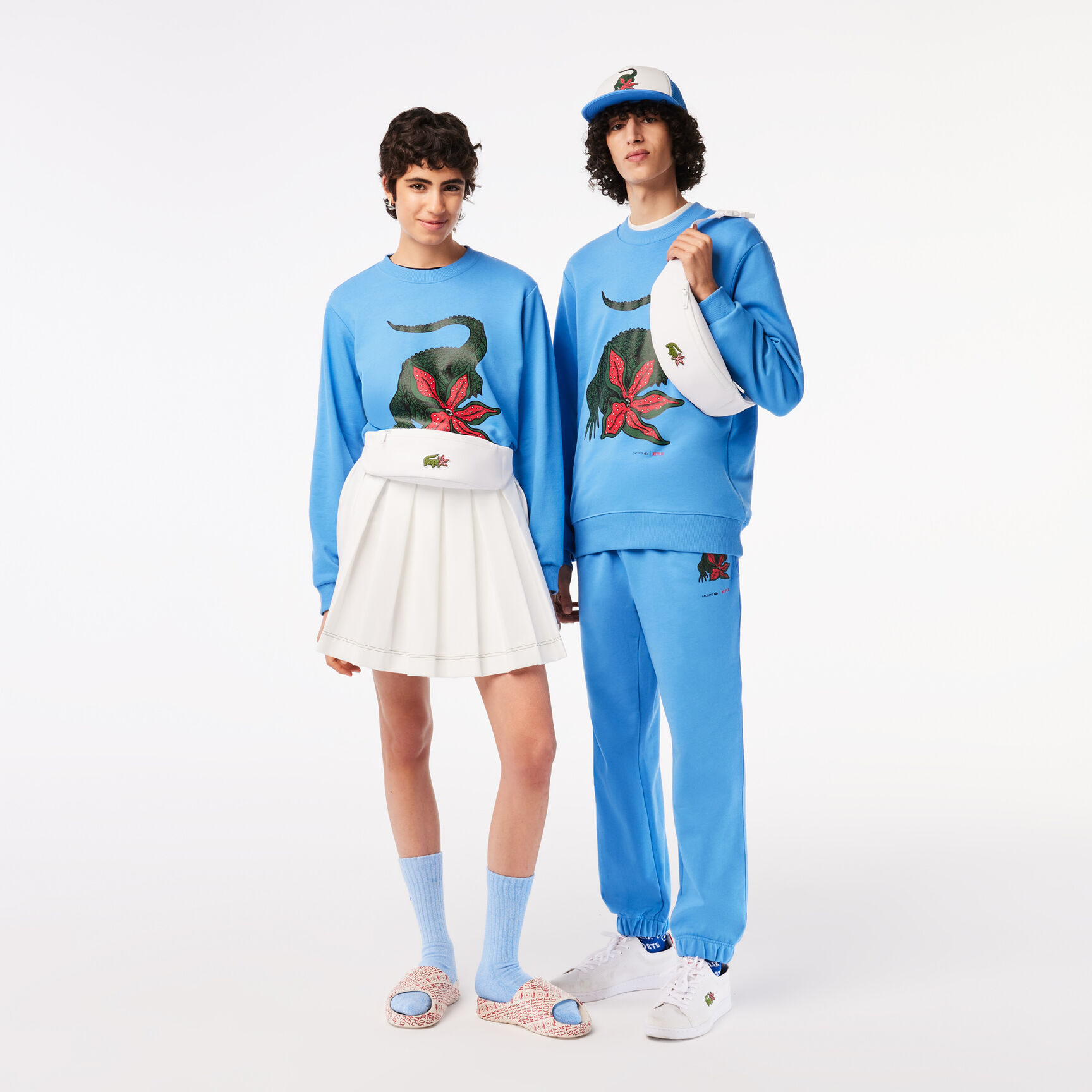 Unisex Lacoste x Netflix Croc Print Fanny Pack Unisex Lacoste x Netflix Croc Print Fanny Pack