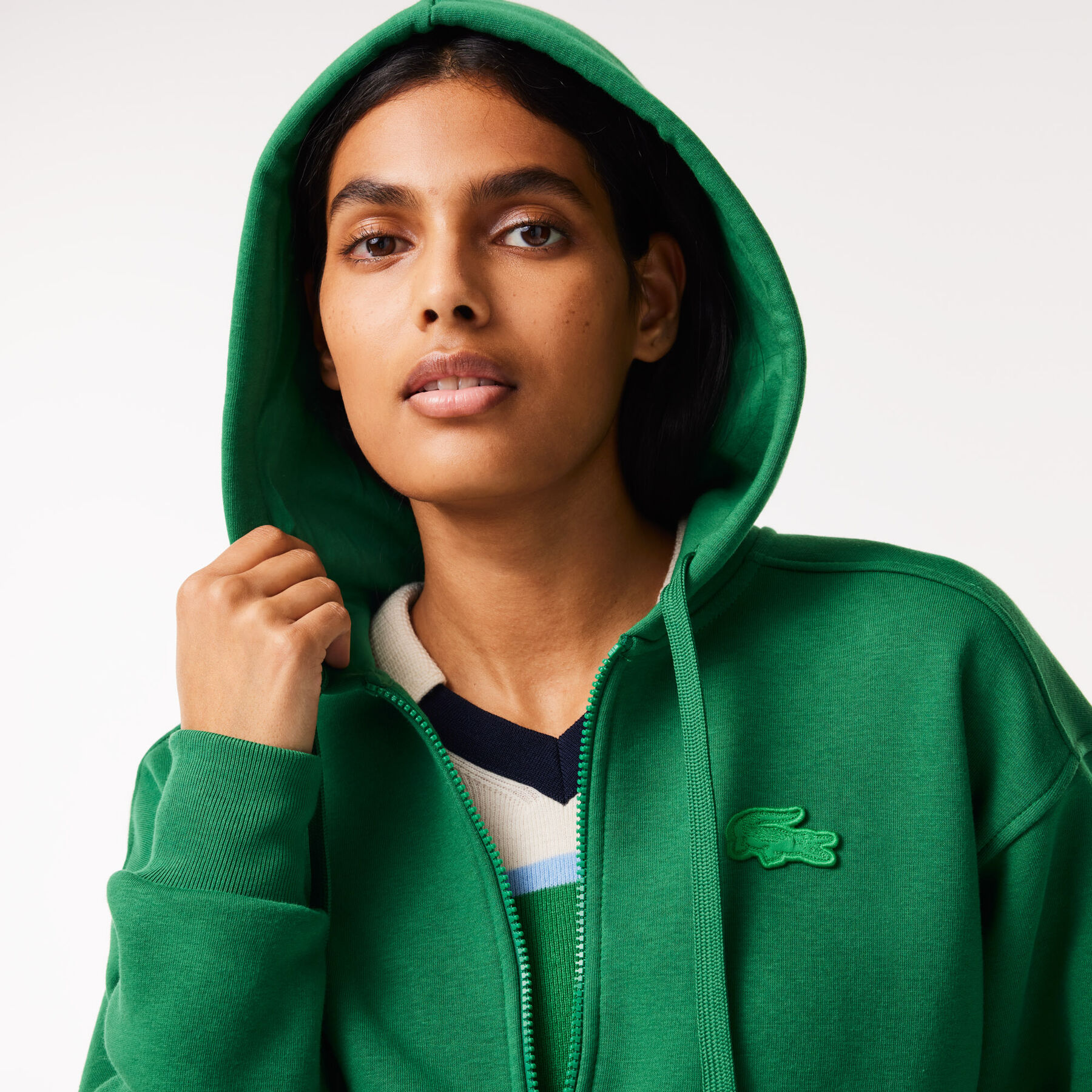 Zipped Cotton Jogger Sweatshirt