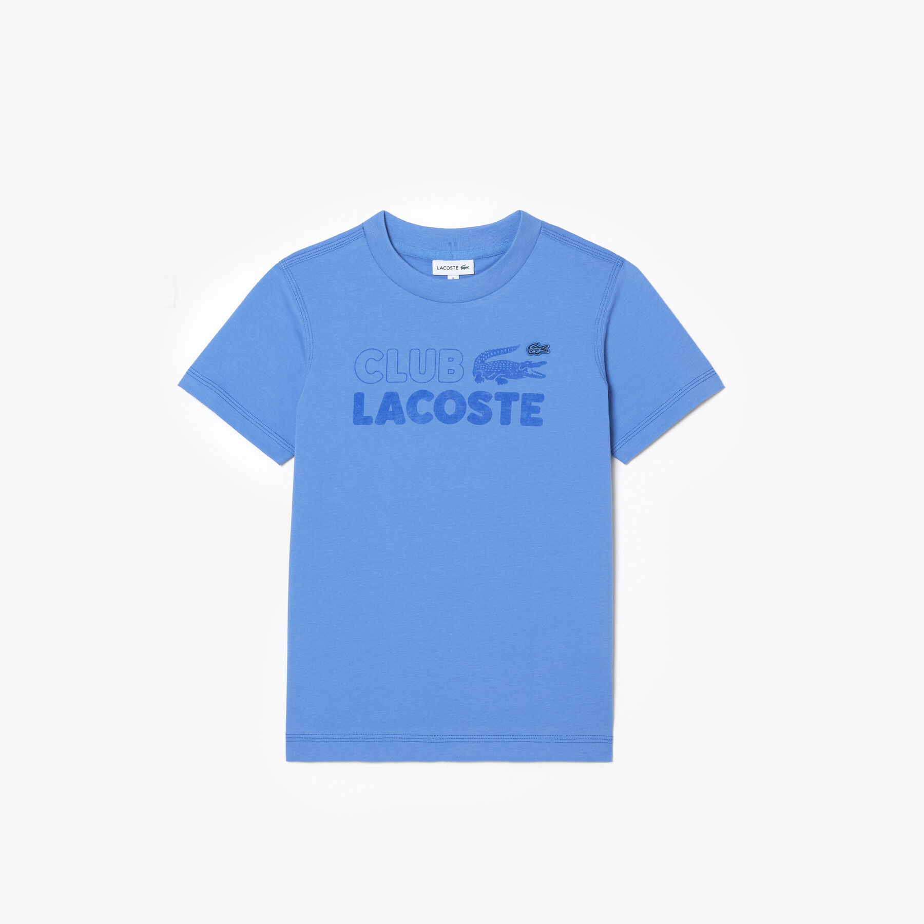 lacoste kids  branded print organic cotton t shirt
