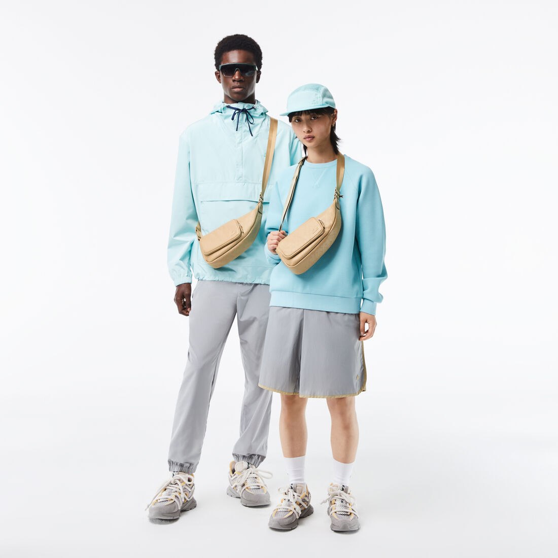 Unisex Lacoste Logo Print Shoulder Bag