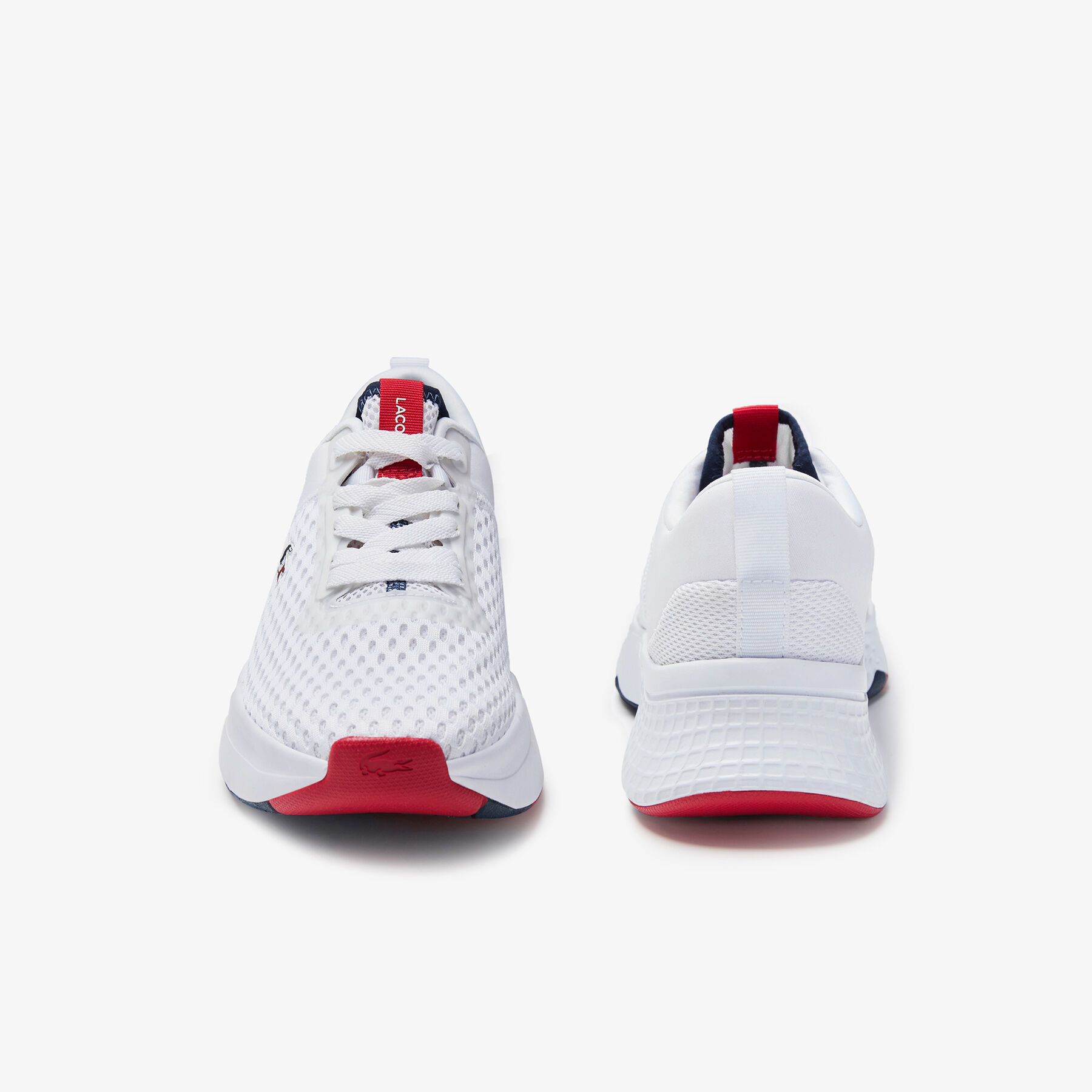 lacoste women s court drive tricolour textile trainers