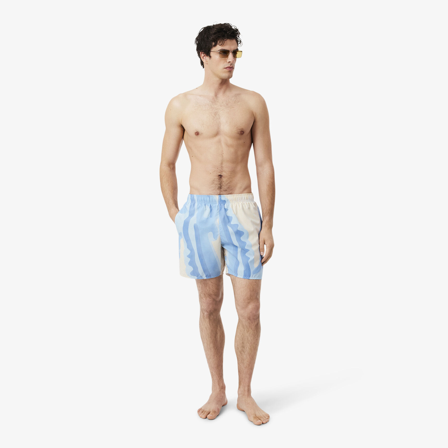 Mid Length Striped Swim Trunks Mid Length Striped Swim Trunks